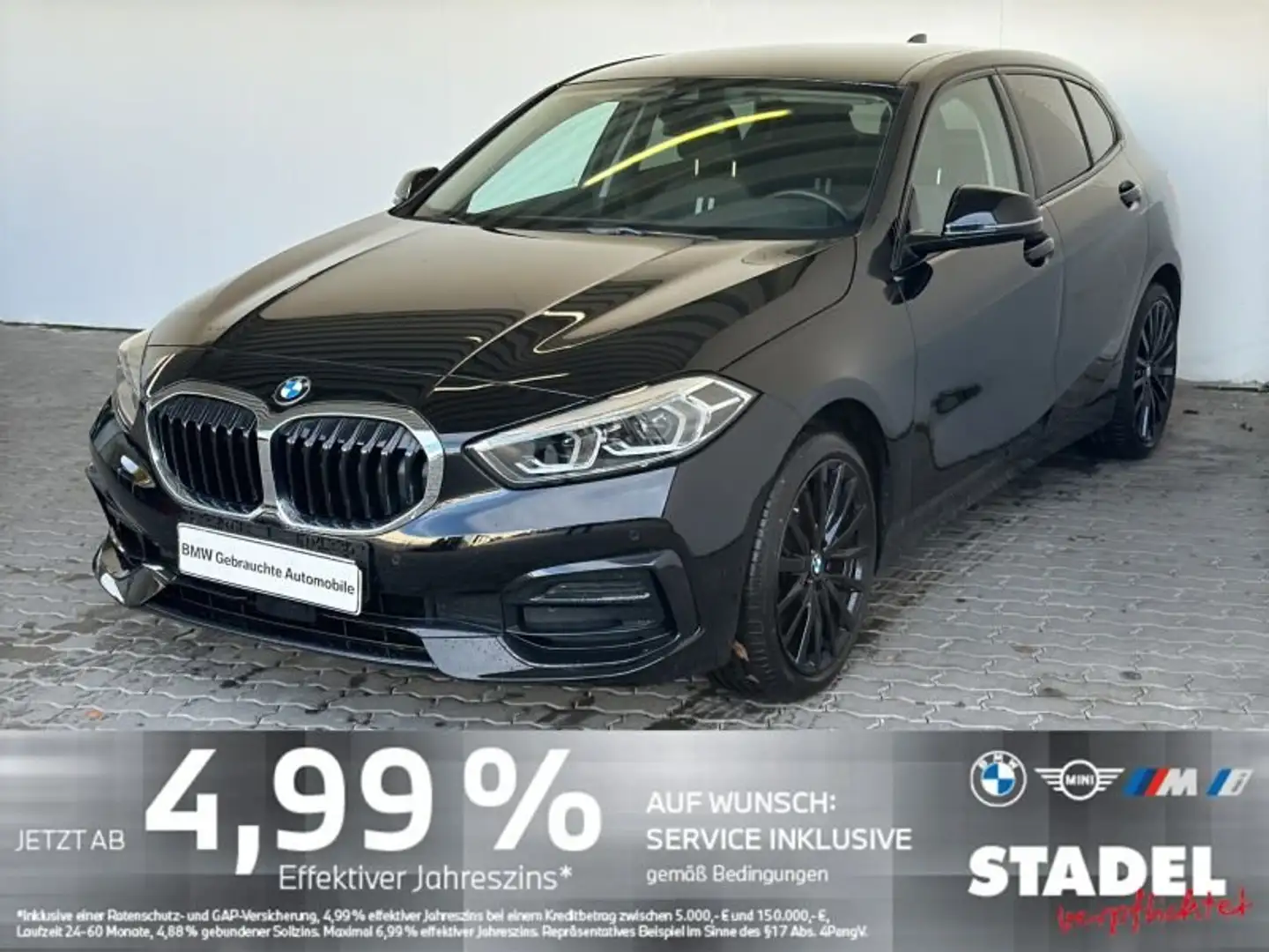 BMW 118 i Sport Line Navi.LED.Sport-LR.WLAN.PDCv+h Schwarz - 1