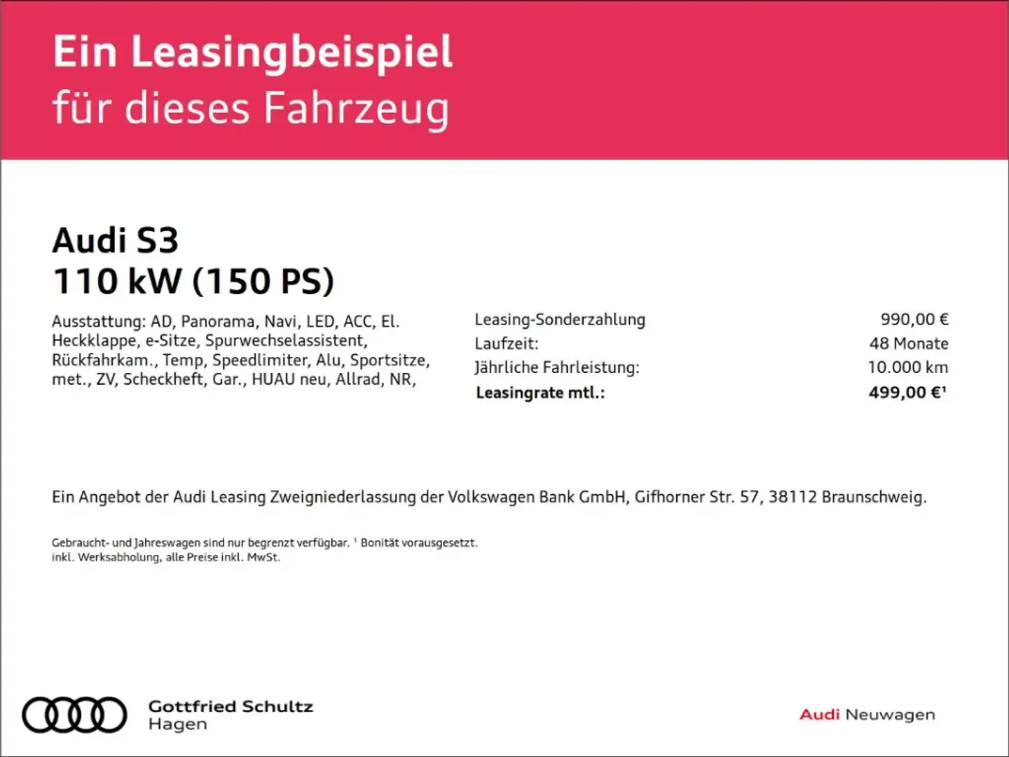 Audi S3 Sportback TFSI 245(333) kW(PS) S tronic -38%!Matri Jaune - 2
