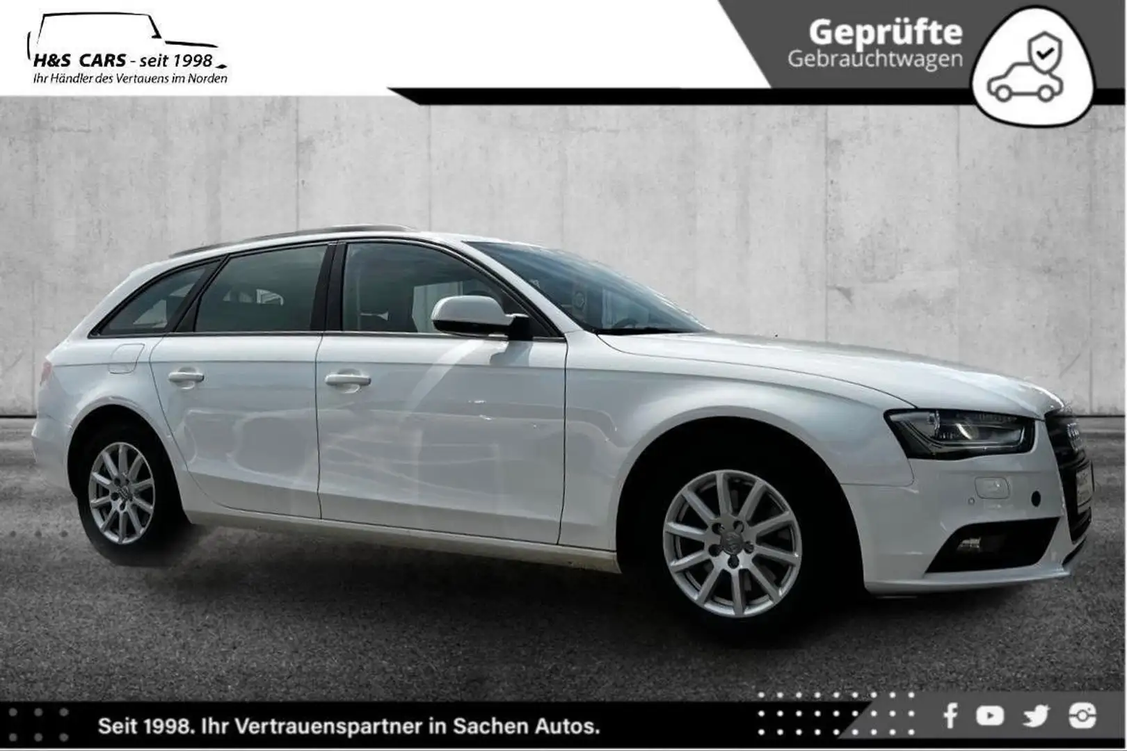 Audi A4 Avant QUATTRO 1.H VOLL LÜCKENLOS AUDI SERV Blanc - 2