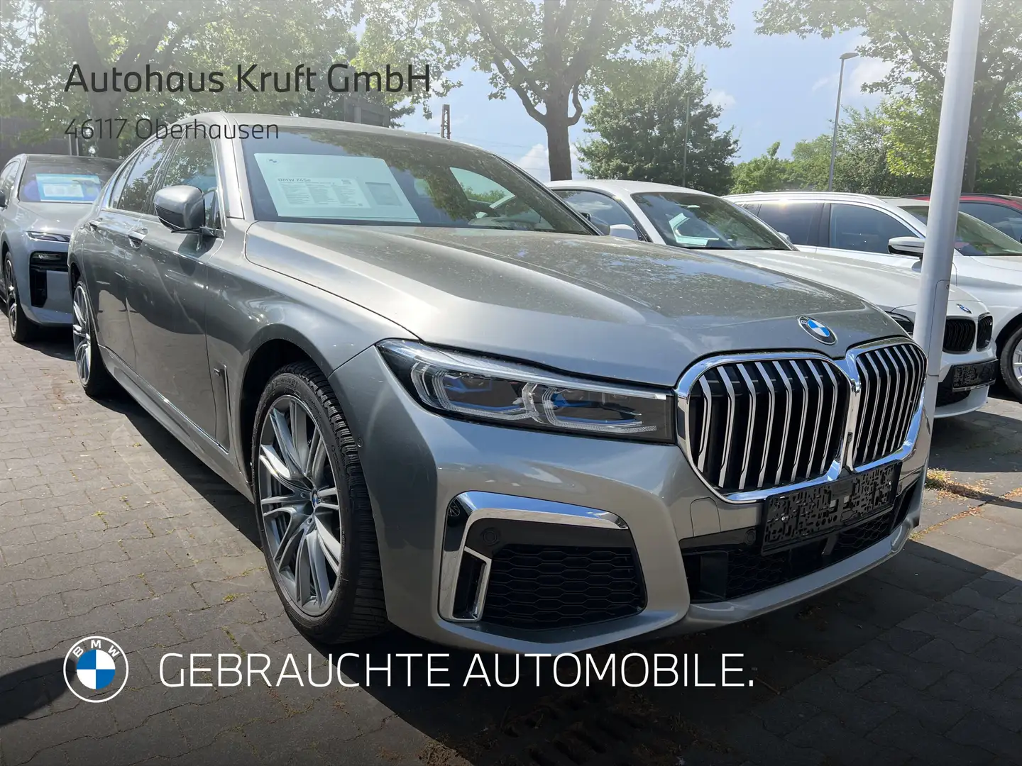 BMW 745 e M SPORT+GSD+LASERLICHT+KAMERA+ACC+HUD Сірий - 2
