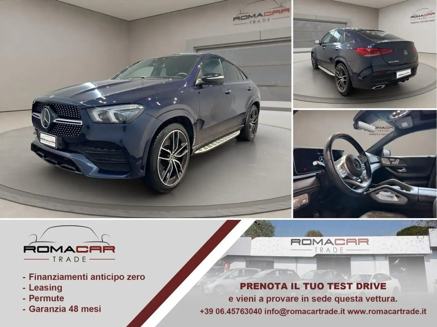 Mercedes-Benz GLE 350 d 4Matic Coupé Premium Plus TAGLIANDI MERCEDES Modrá - 1