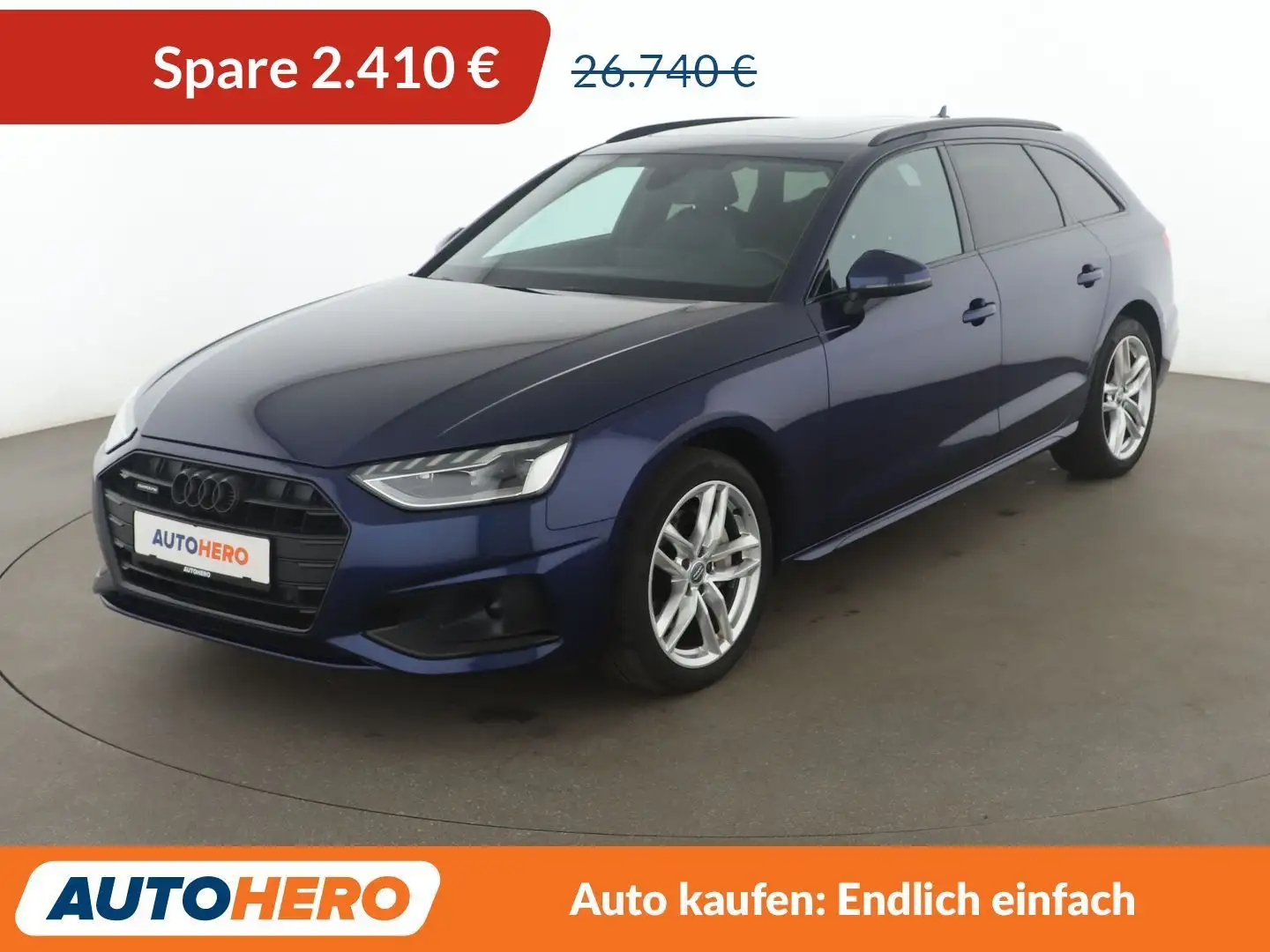 Audi A4 40 TDI quattro advanced Aut.*NAVI*ACC*PDC*DAB* Bleu - 1