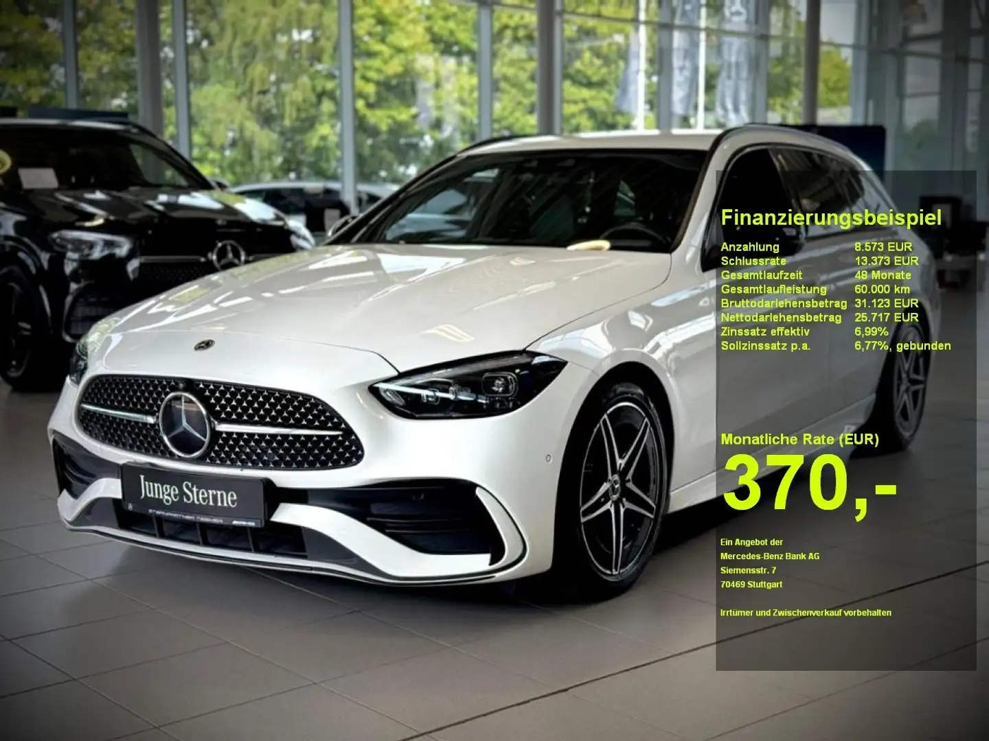 Mercedes-Benz C 220 d T AMG+NIGHT+360°+DISTRONIC+DIG.LIGHT Blanc - 1