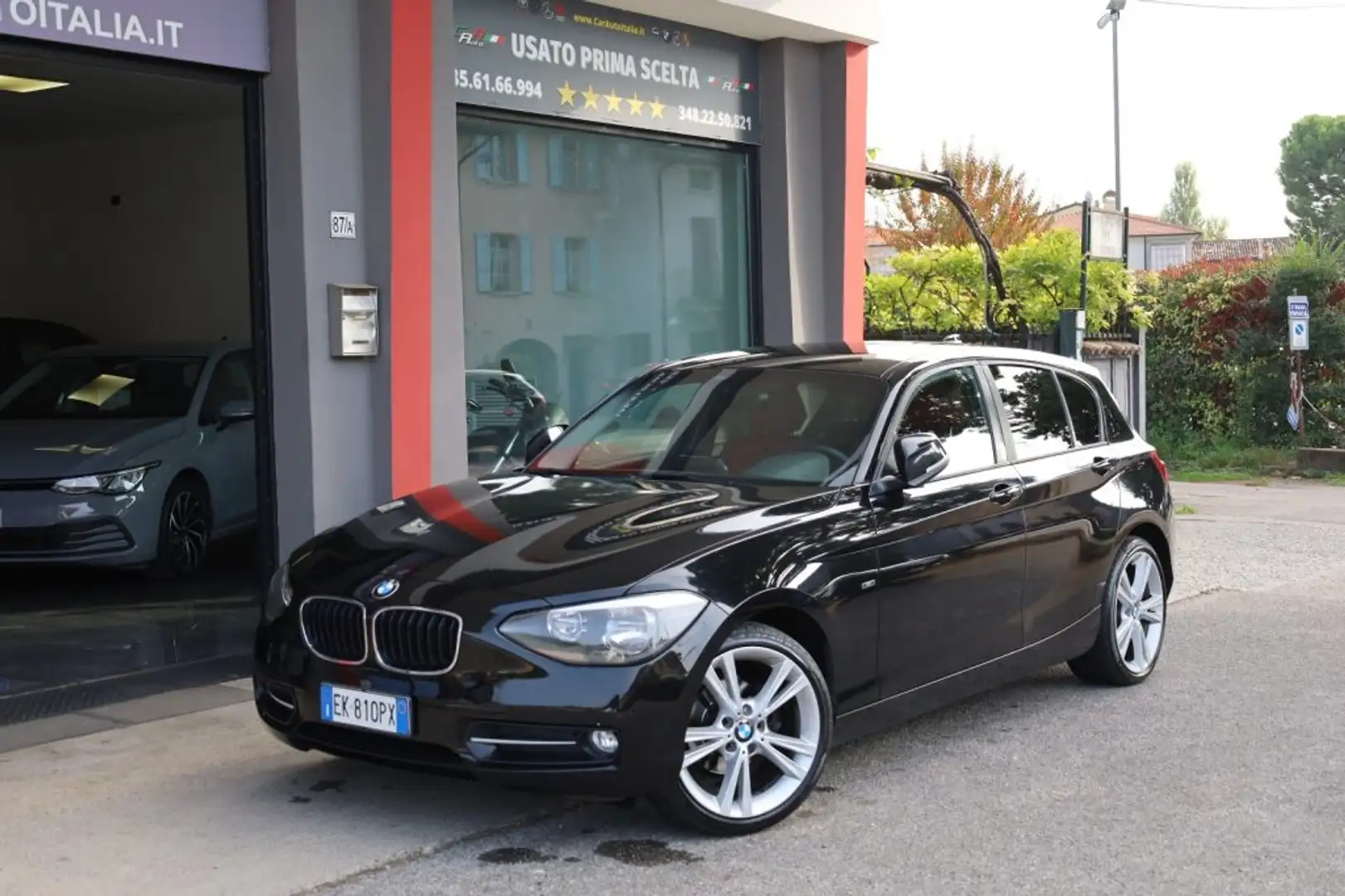 BMW 118 d 5p. Sport Automatica F20 Pelle ROSSA Cartier 18" Nero - 1