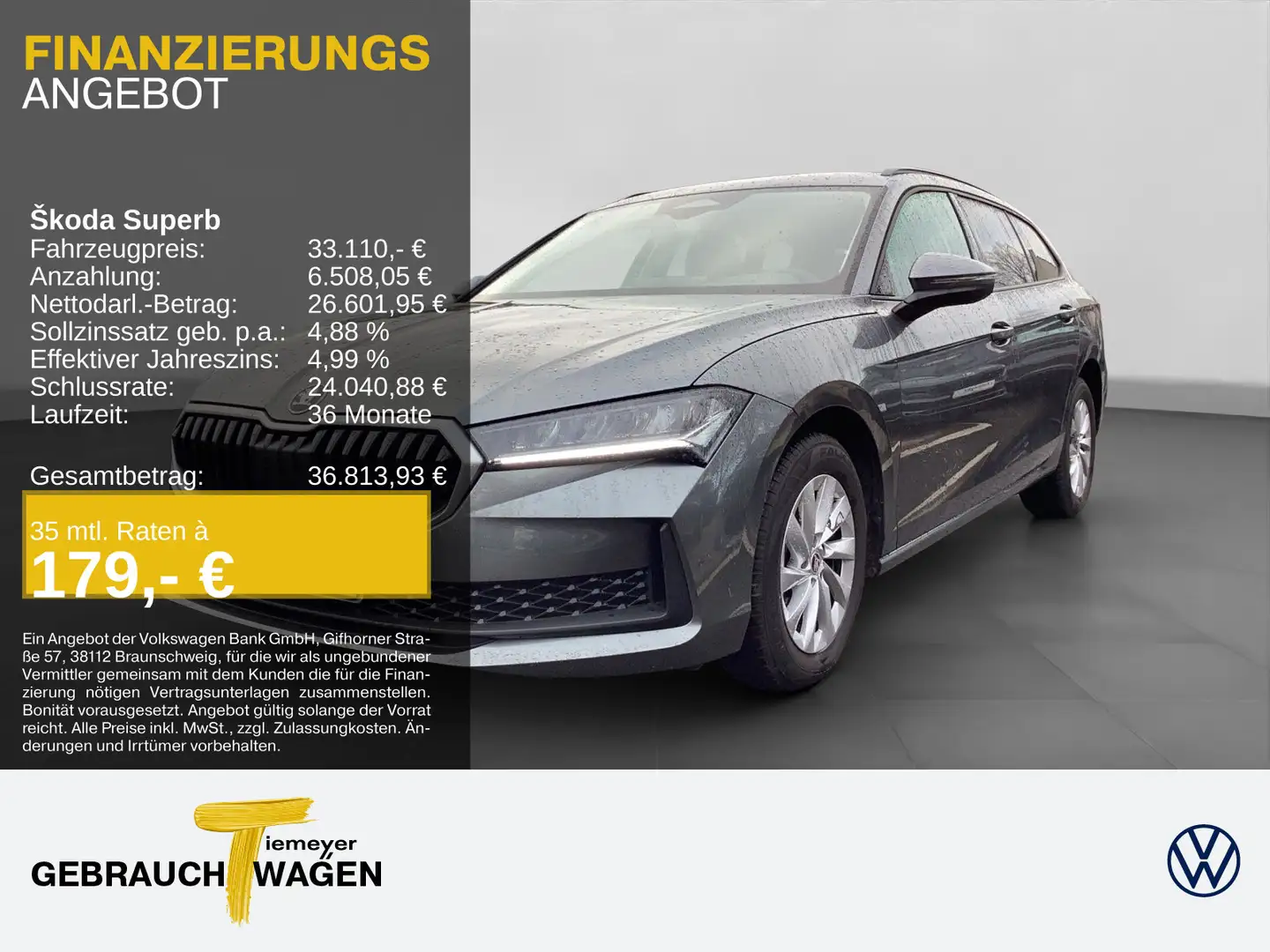Skoda Superb Combi 2.0 TDI DSG ESSENCE NAVI ASSIST beh Grau - 1