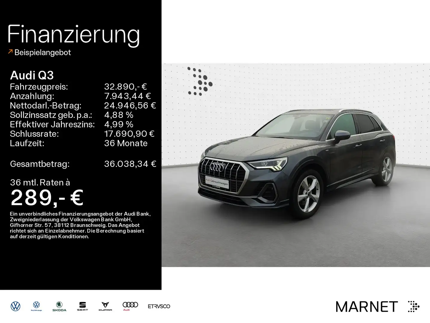 Audi Q3 SUV S line 40 TDI quattro*S line*Pano*LED*Rüc Grau - 1
