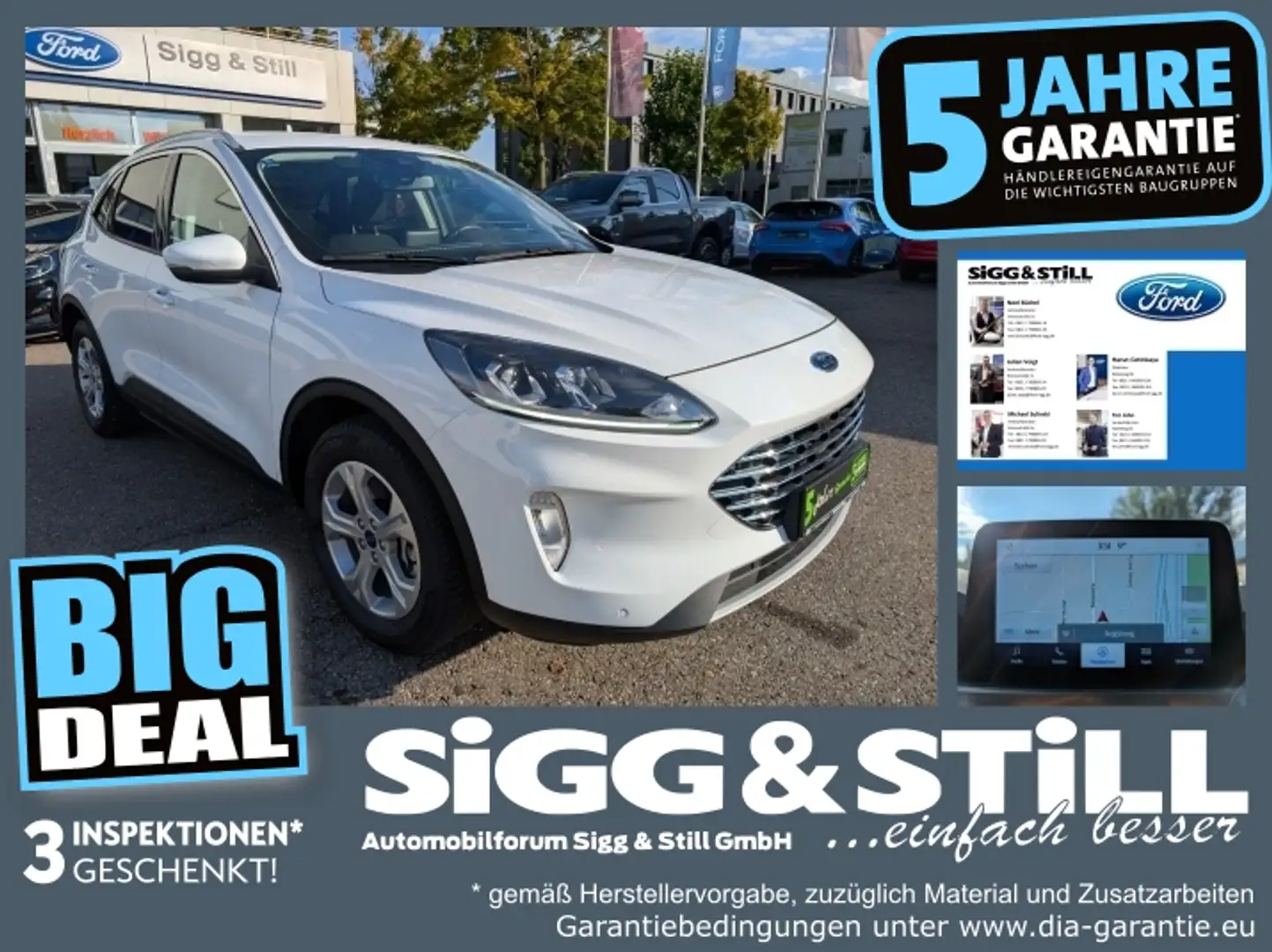 Ford Kuga 2.5 PHEV Titanium NAV*CAM*4xSHZ*PDC*KLIMAAUT Wit - 1