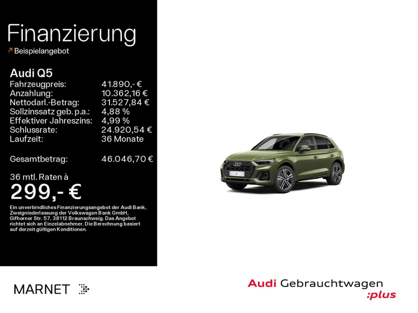 Audi Q5 40 TDI quattro S line*Navi*Matrix*Alu*PDC*Vir Grün - 1