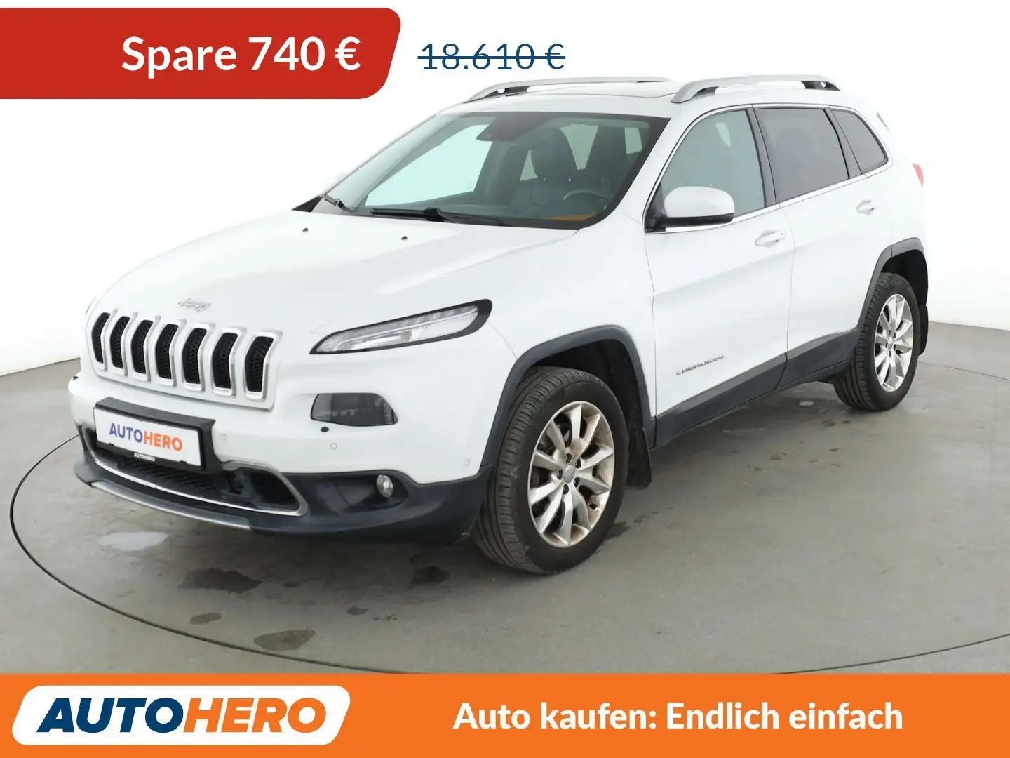 Jeep Cherokee 2.2 M-Jet Limited 4WD Aut.*NAVI*XENON*ACC*PDC*SHZ* Blanc - 1
