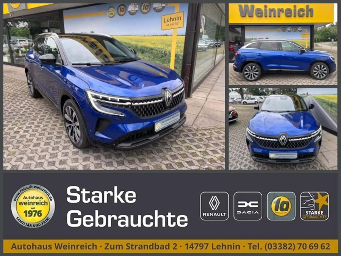 Renault Austral Automatik mit Panoramadach & Winterpaket Klima Blauw - 1