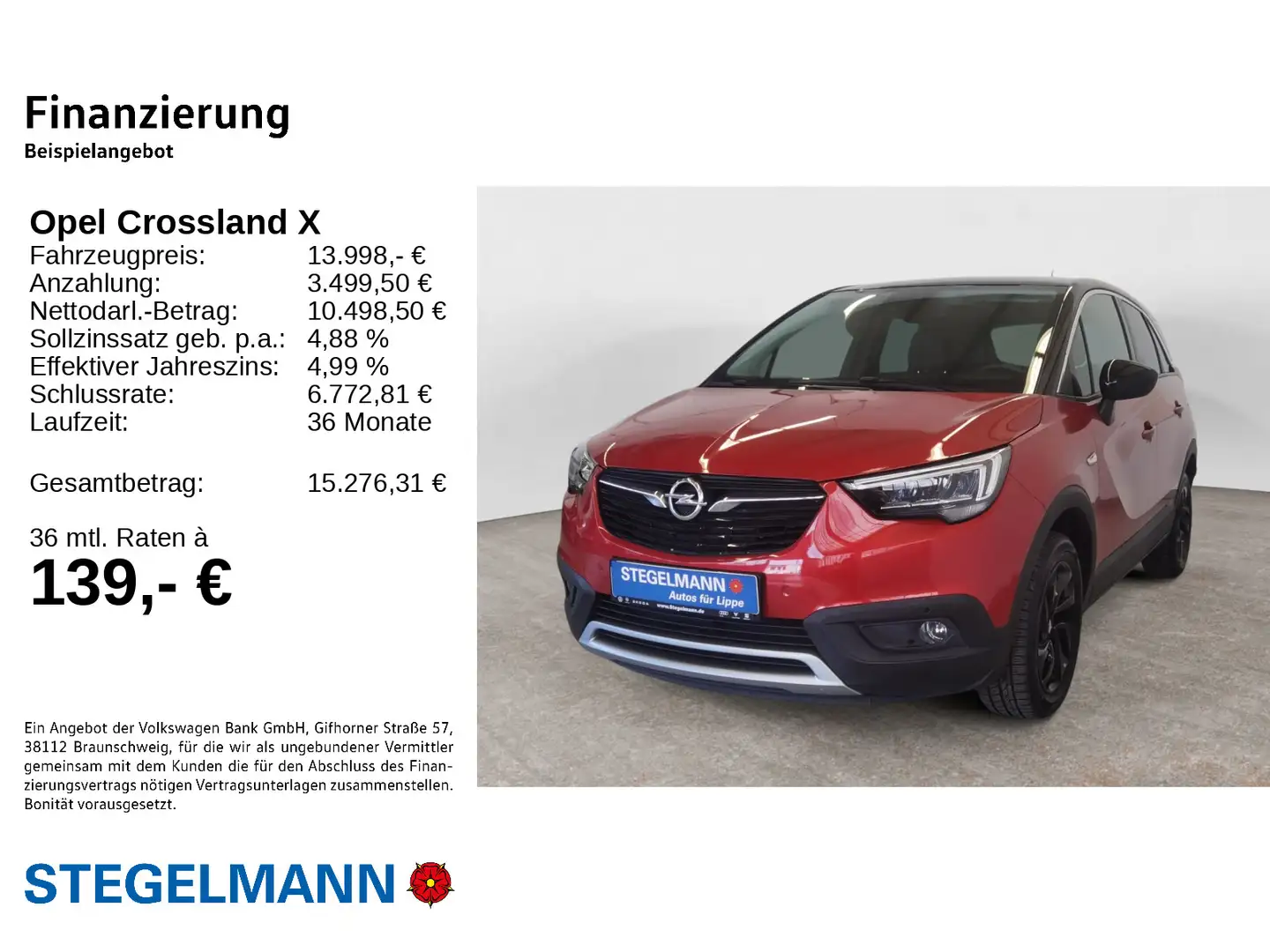 Opel Crossland X 1.2 Turbo Aut. Innovation *LED*Navi* Rood - 2