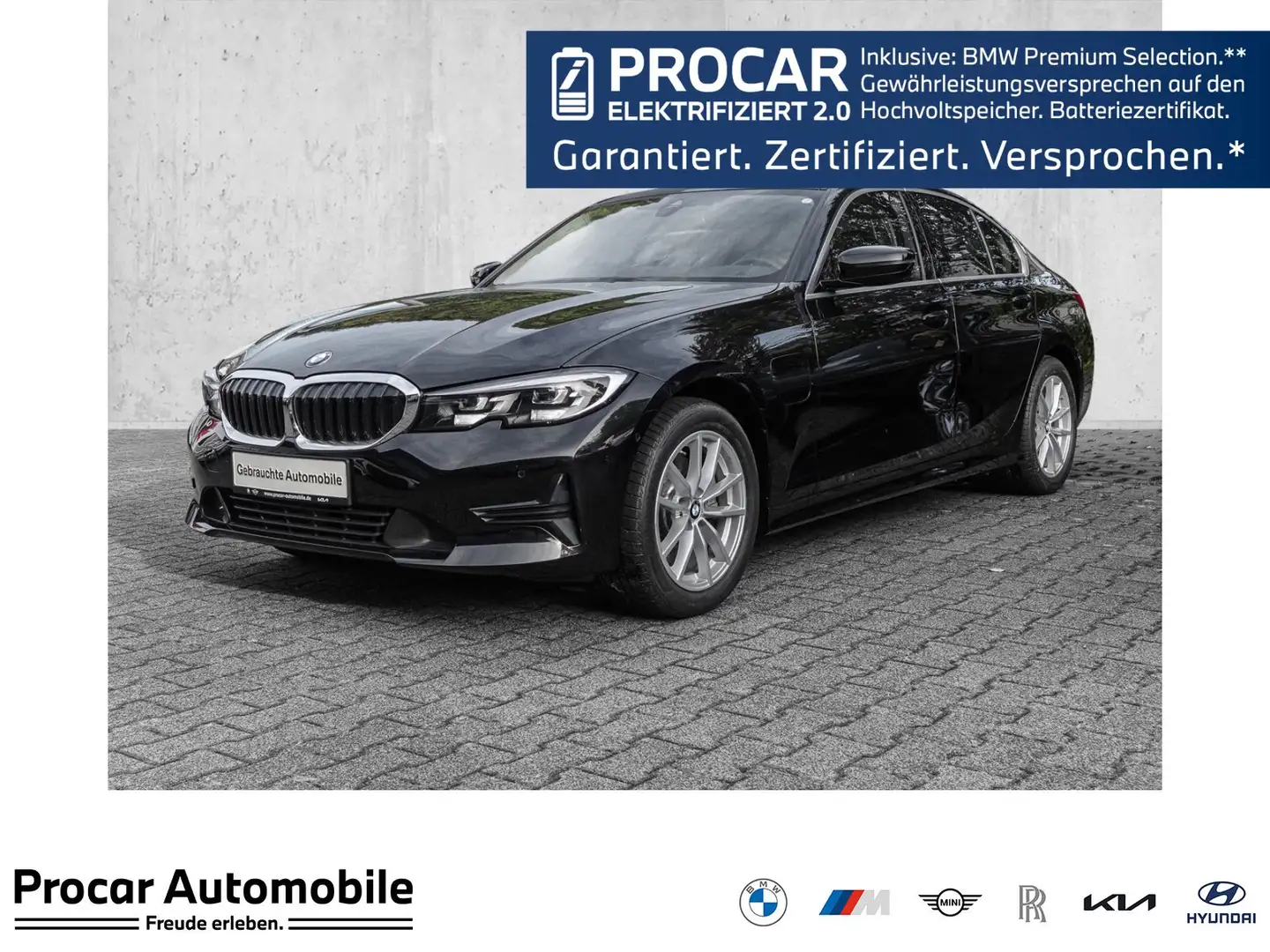BMW 320 e Lim. Advantage Aut. SHD RDC AHK Alarm HeadUp DAB Noir - 1