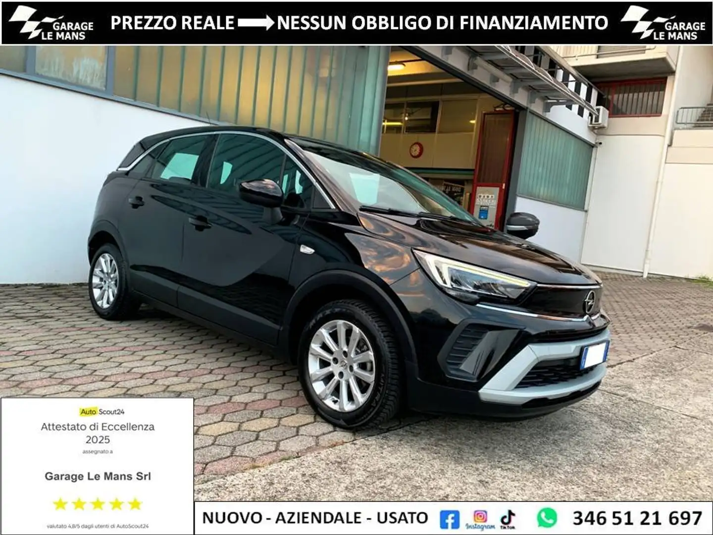Opel Crossland 1.2 ELEGANCE NEOPATENTATO CARPLAY TELECAMERA Nero - 1