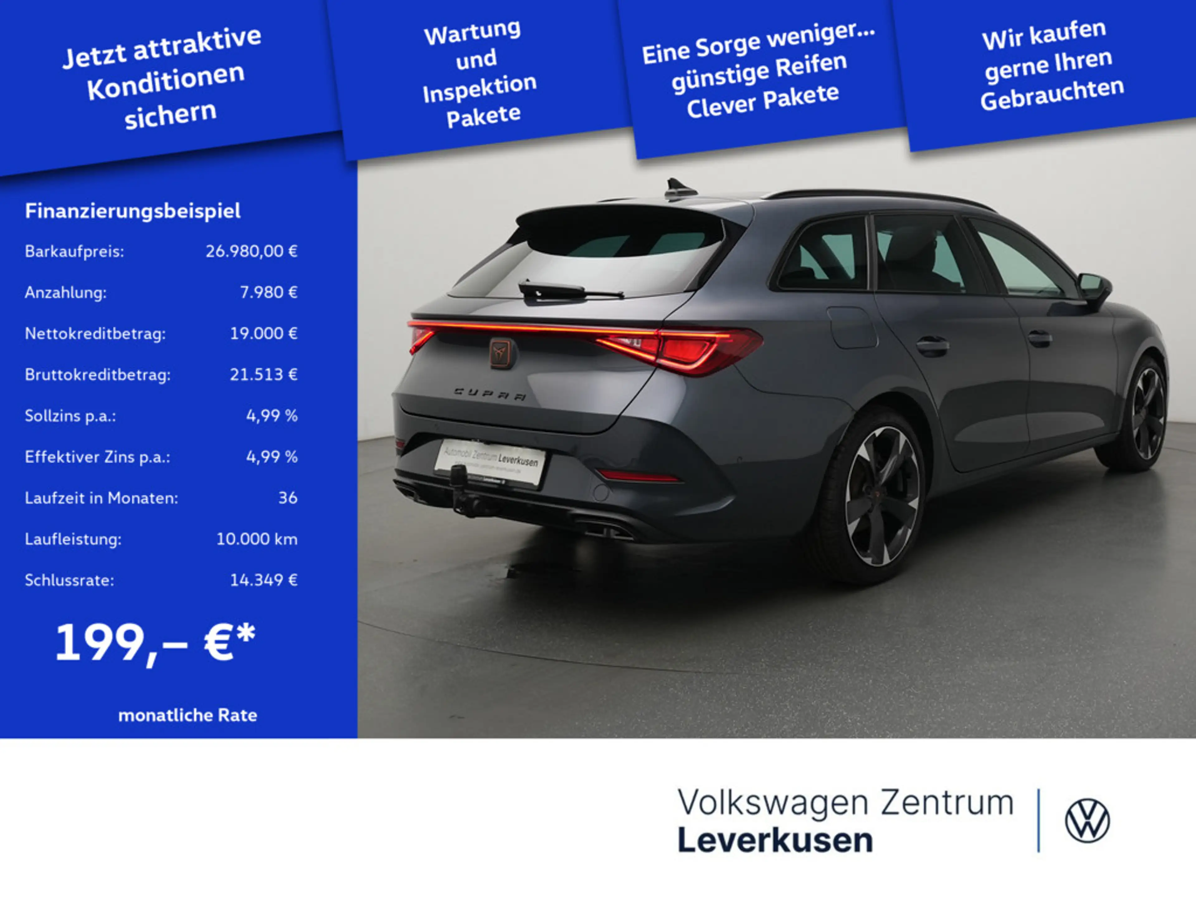 CUPRA Leon ST DSG PANO AHK ACC LEDER NAVI VIRT KAM — photo 2