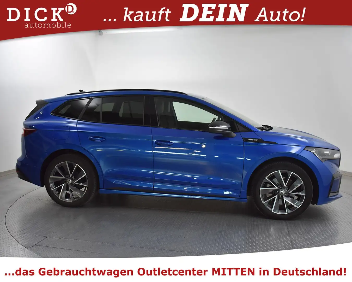 Skoda Enyaq 80 Sportline PANO+MATRIX+HEAD+AHK+360+VOLL Blau - 2