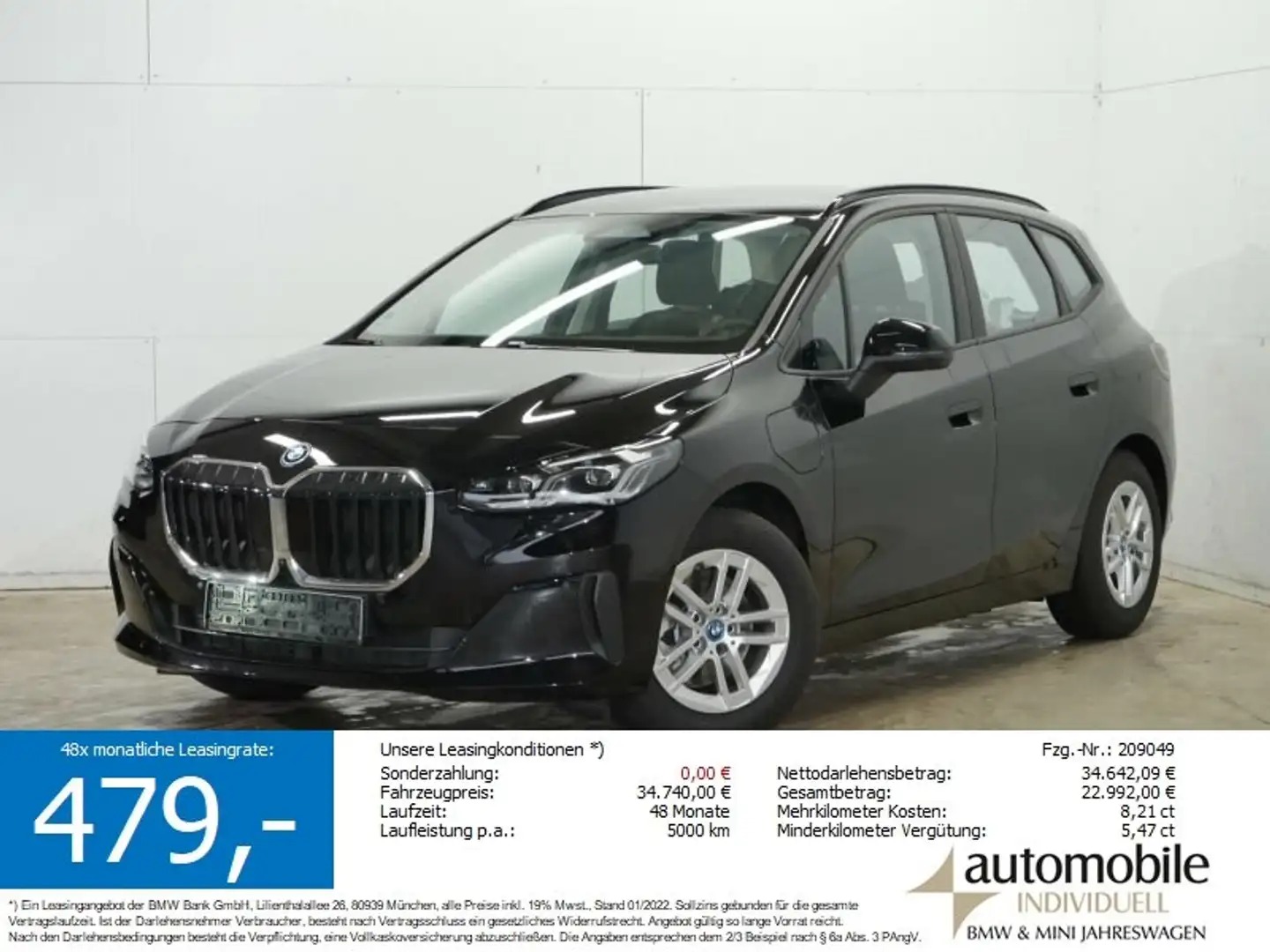 BMW 225 e xDr Active Tourer HuD Parkassist+ DAB LED Schwarz - 2