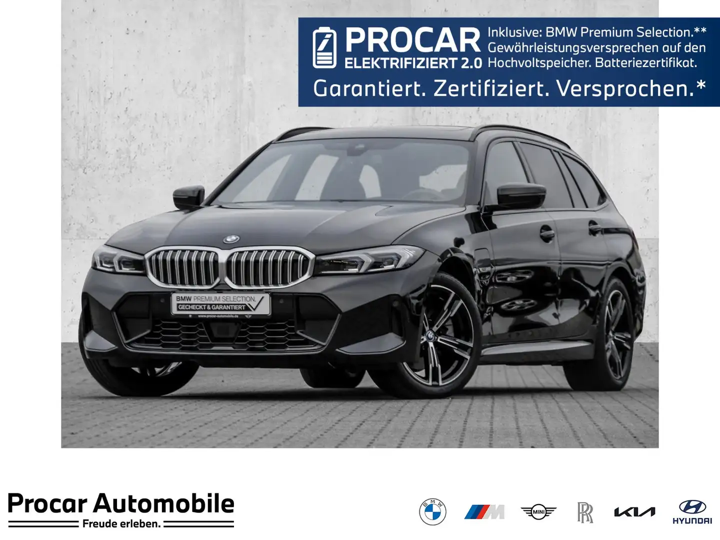 BMW 330 e xDrive M SPORT+PANO+H/K+HuD+ACC+DA+PA Zwart - 1