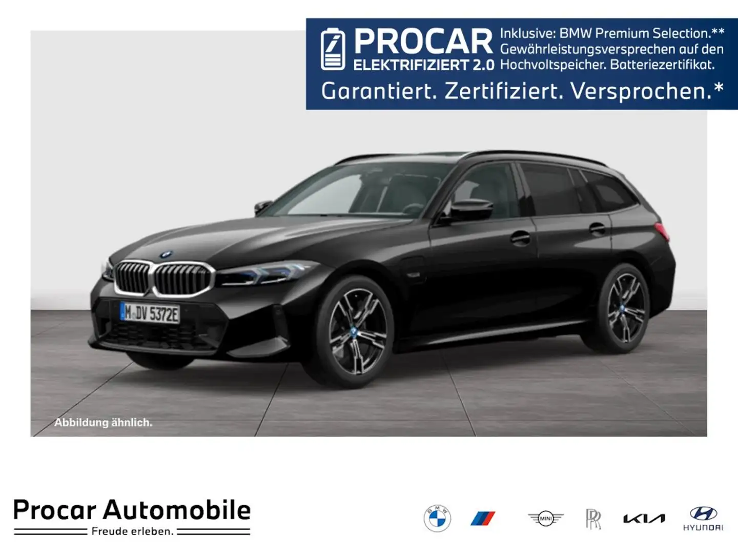 BMW 330 e xDrive M SPORT+PANO+H/K+HuD+ACC+DA+PA Noir - 1
