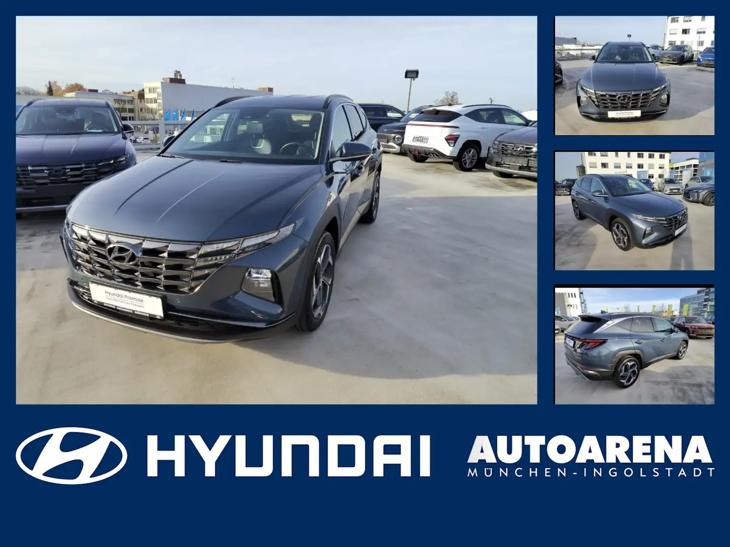 Hyundai TUCSON 1.6 T-GDI Prime Vollleder, Allrad Blauw - 1