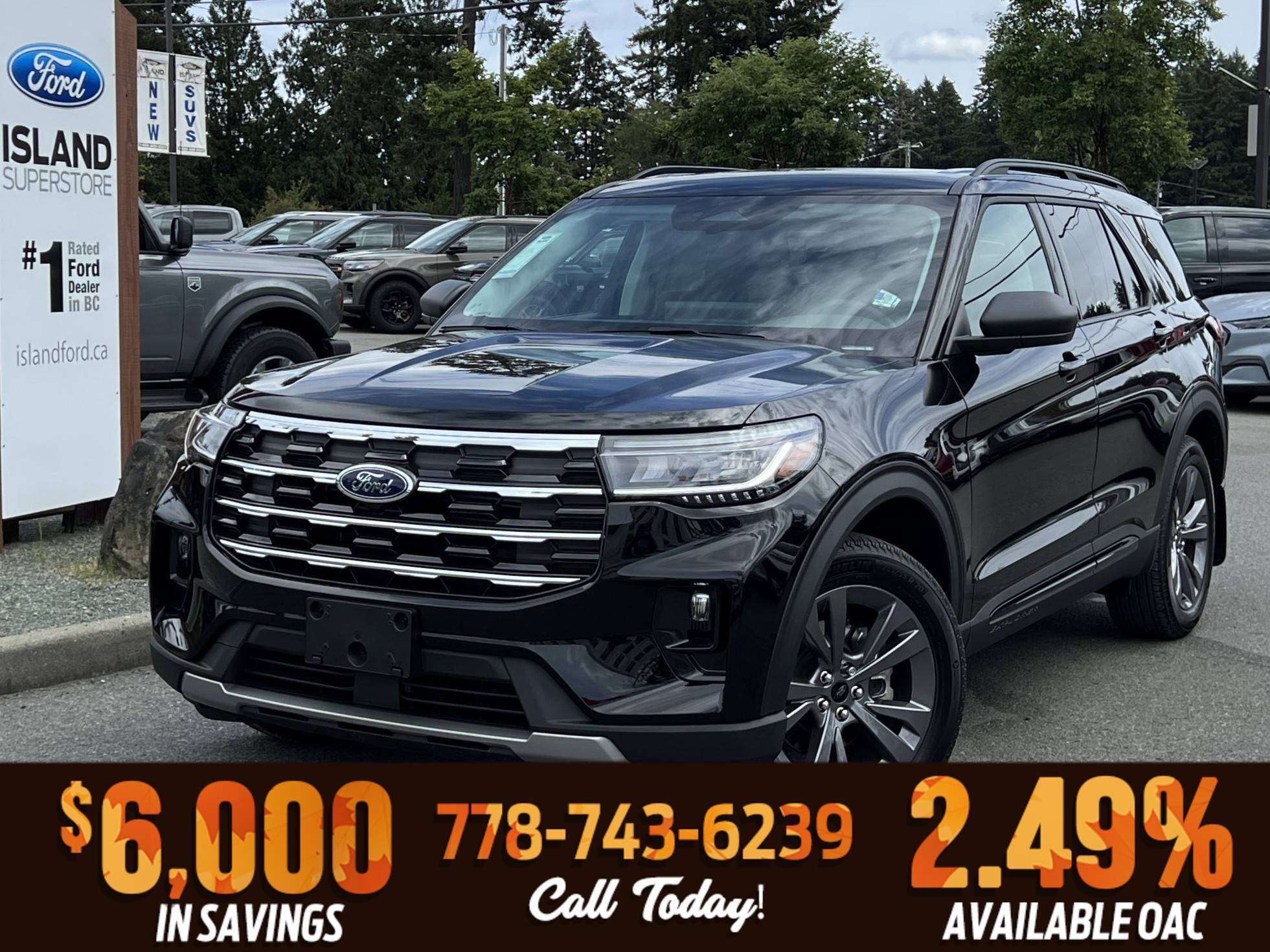 Black 2026 Ford Explorer SUV / Crossover All-Wheel Drive Automatic