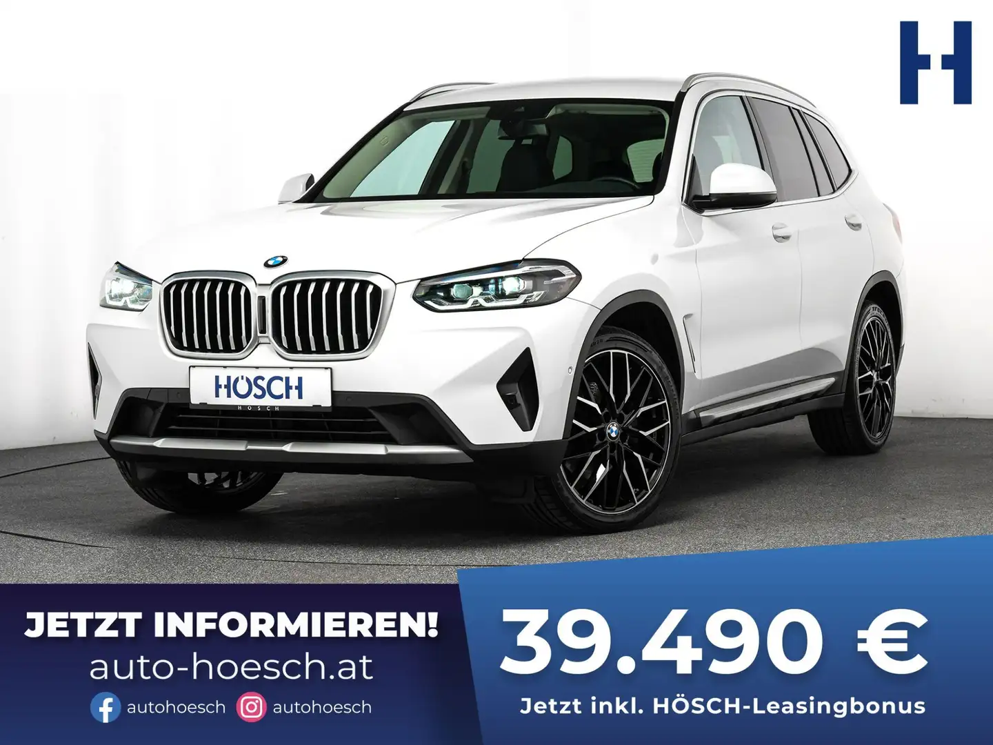 BMW X3 xDrive20d LEDER HIFI R-KAM ERSTBESITZ ++ Weiß - 1