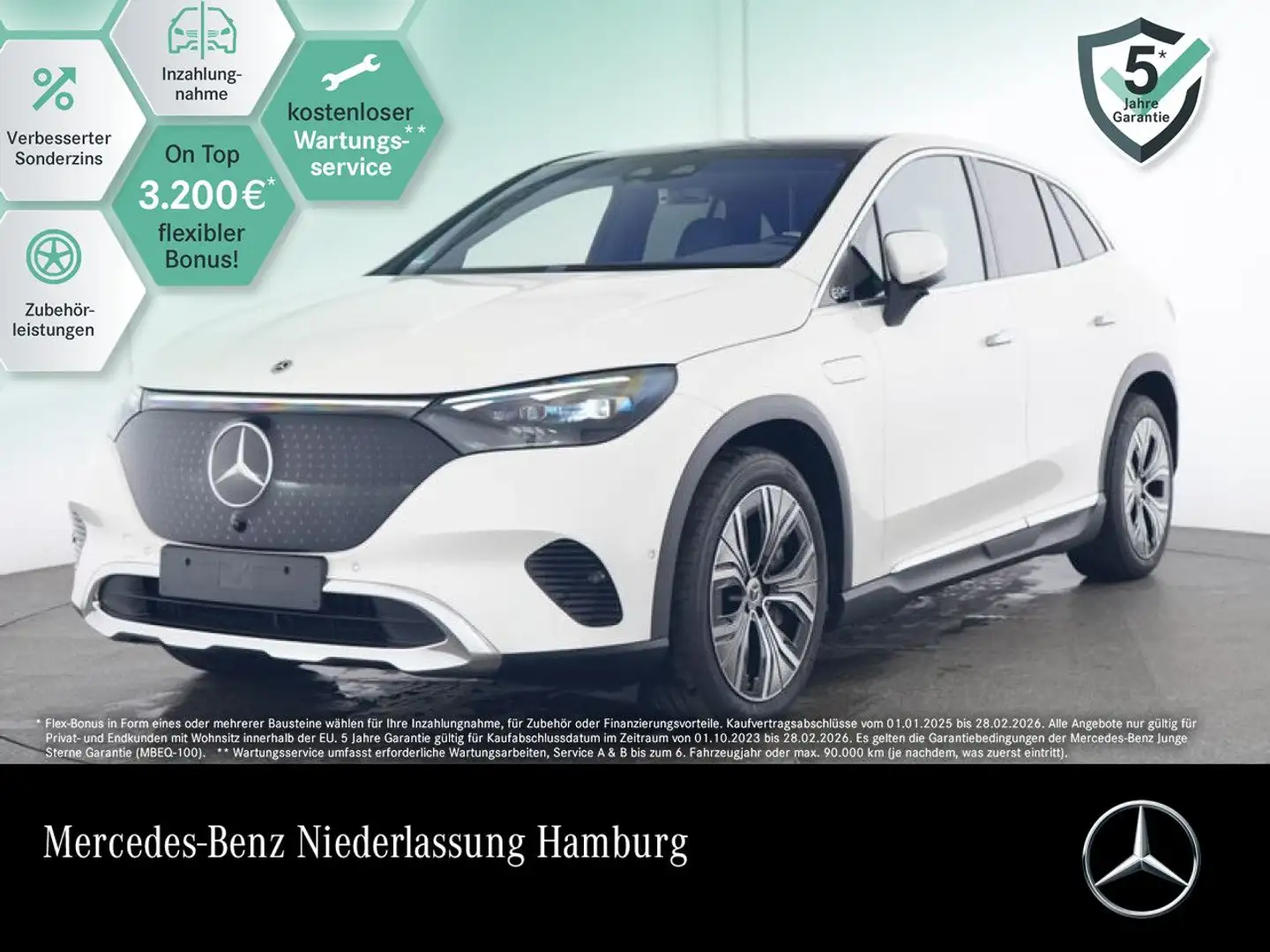 Mercedes-Benz EQE SUV EQE 350 4M AVANTG+PANO+360+AHK+BURMESTER+KEYLESS Weiß - 1