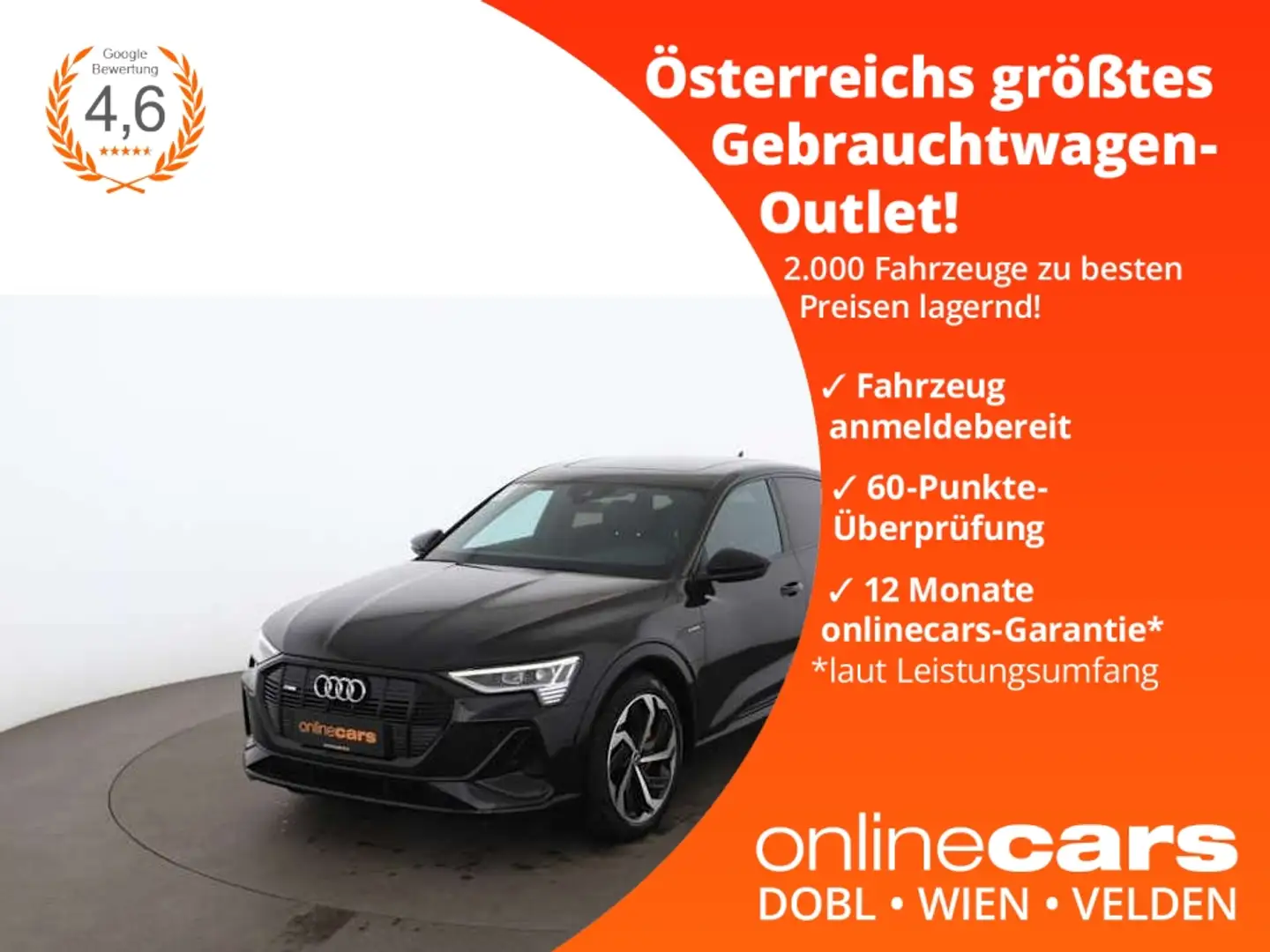 Audi e-tron SB 50 quattro S-Line 71kWh Aut MATRIX LUFT Schwarz - 1
