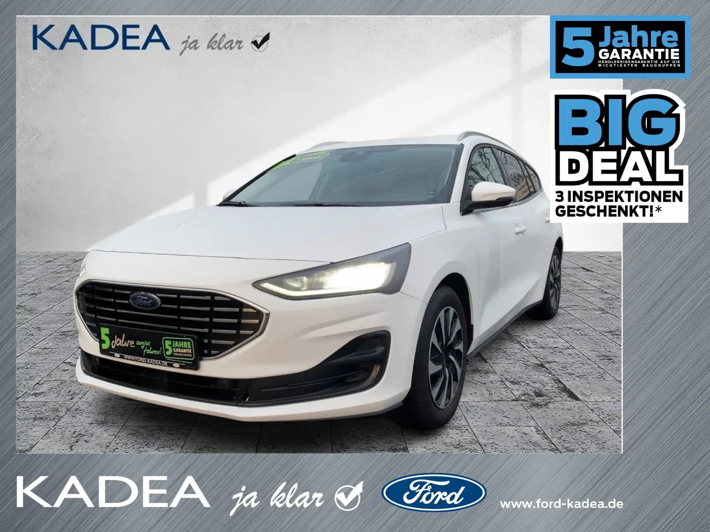 Ford Focus Turnier 1.0 EcoBoost Titanium Edition ACC Blanc - 1