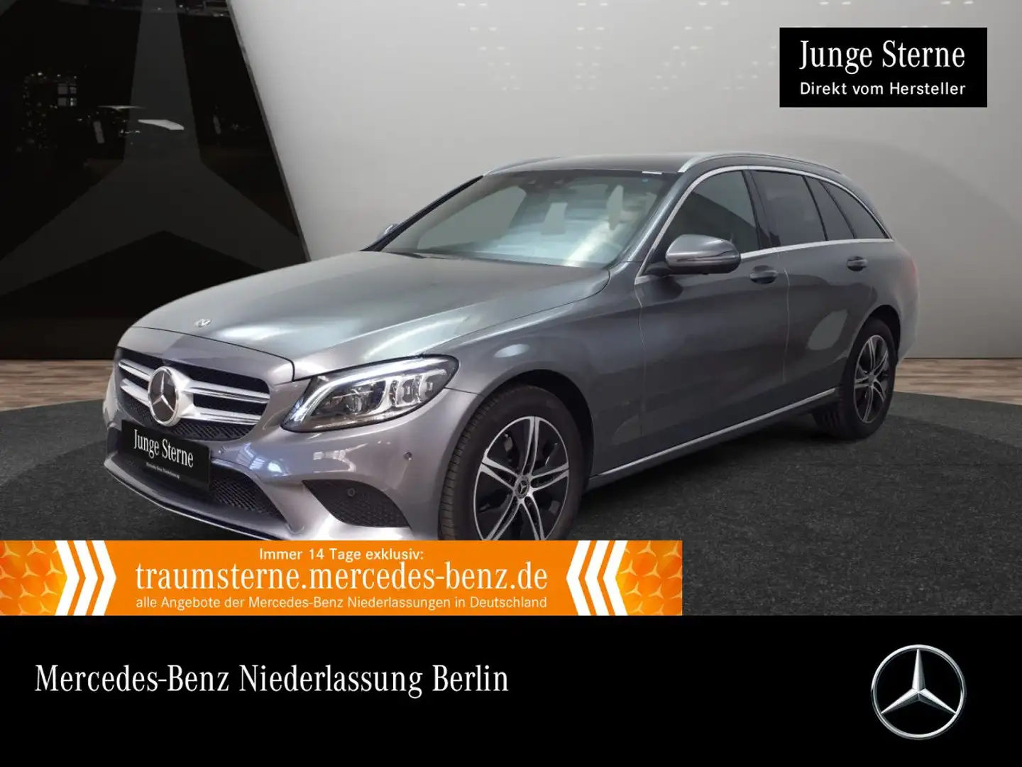 Mercedes-Benz C 220 d T 4M AVANTG+360+AHK+MULTIBEAM+STHZG+9G Gris - 1