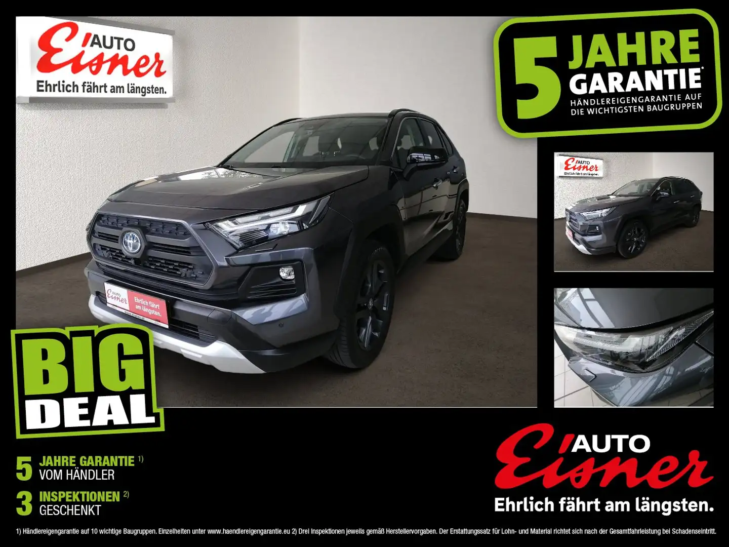 Toyota RAV 4 RAV4 2.5 Hybrid 4x4 Adventure BIG DEAL Grau - 1