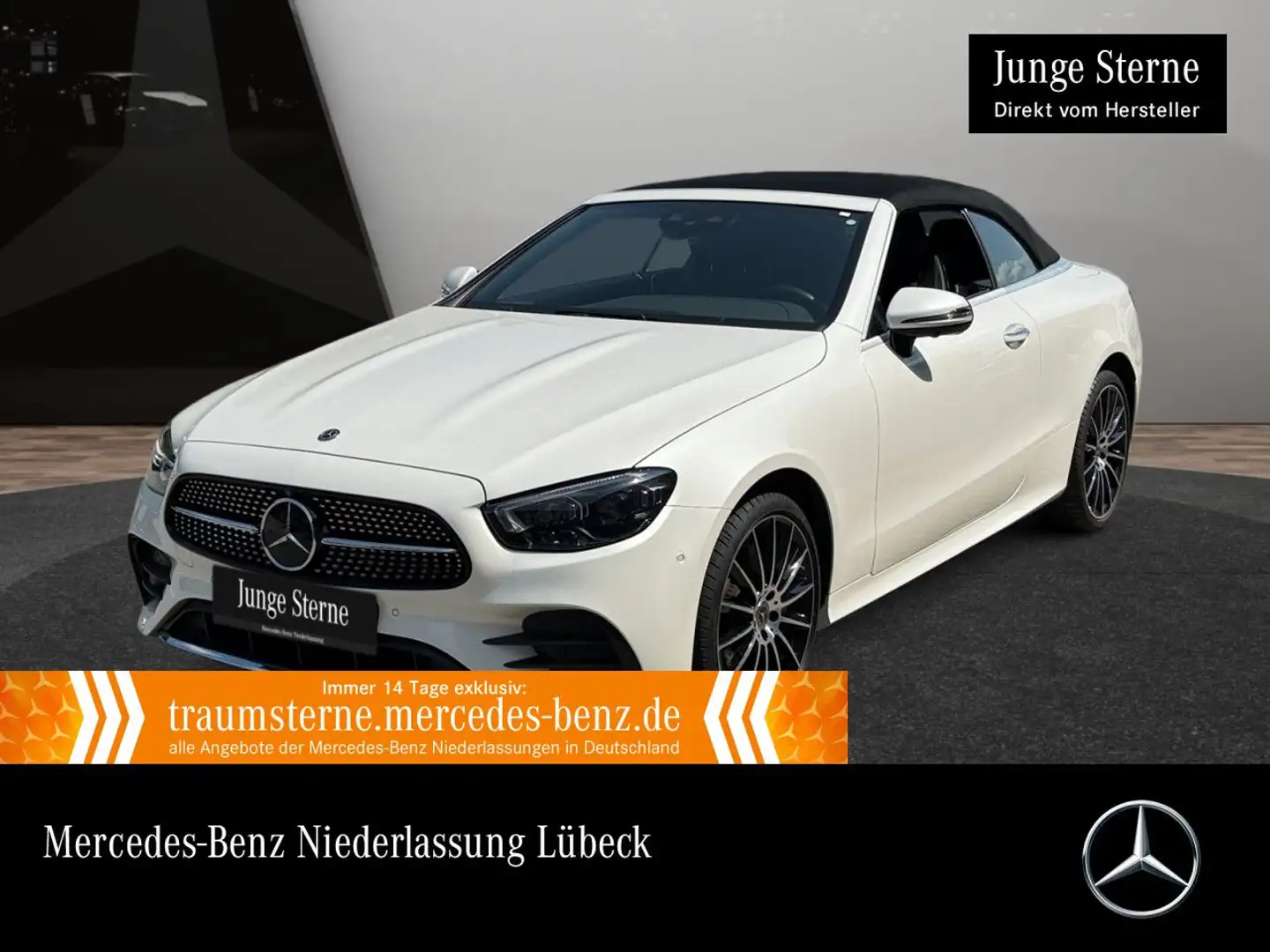 Mercedes-Benz E 450 Cabrio 4M AMG+360+MULTIBEAM+FAHRASS+20"+9G Blanc - 1