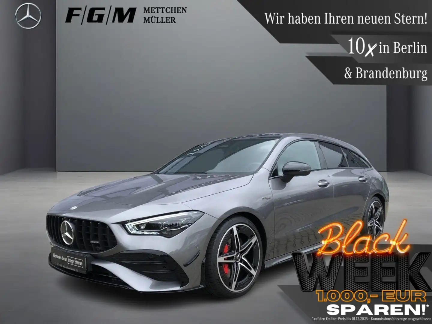 Mercedes-Benz CLA 35 AMG 4M SB Burm|KeyGo|MBeam|S-Dach|TWA|SHD Gris - 1