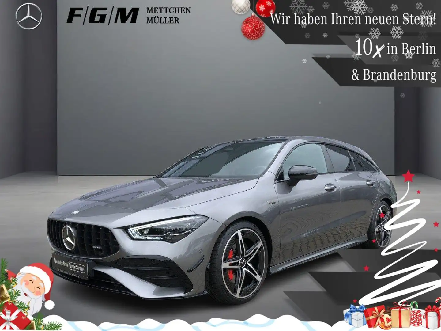Mercedes-Benz CLA 35 AMG 4M SB Burm|KeyGo|MBeam|S-Dach|TWA|SHD Grau - 1