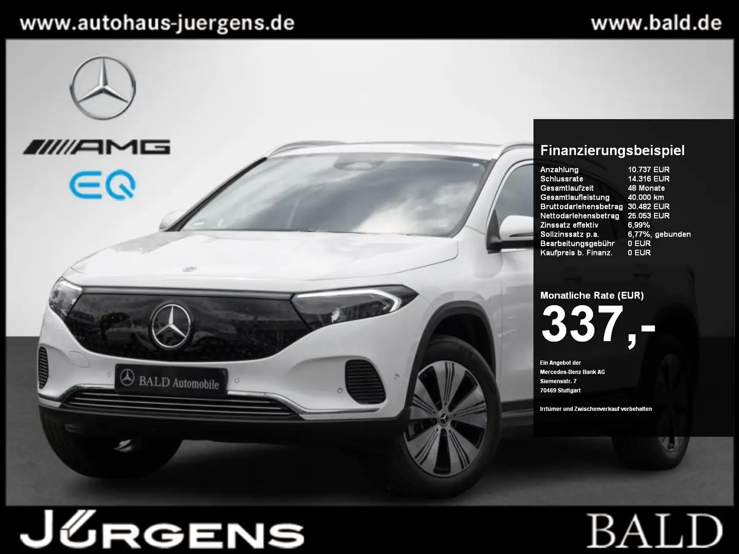 Mercedes-Benz EQA 300 4M Progressive-Advanced/LED/Cam/Totw/18" Weiß - 1