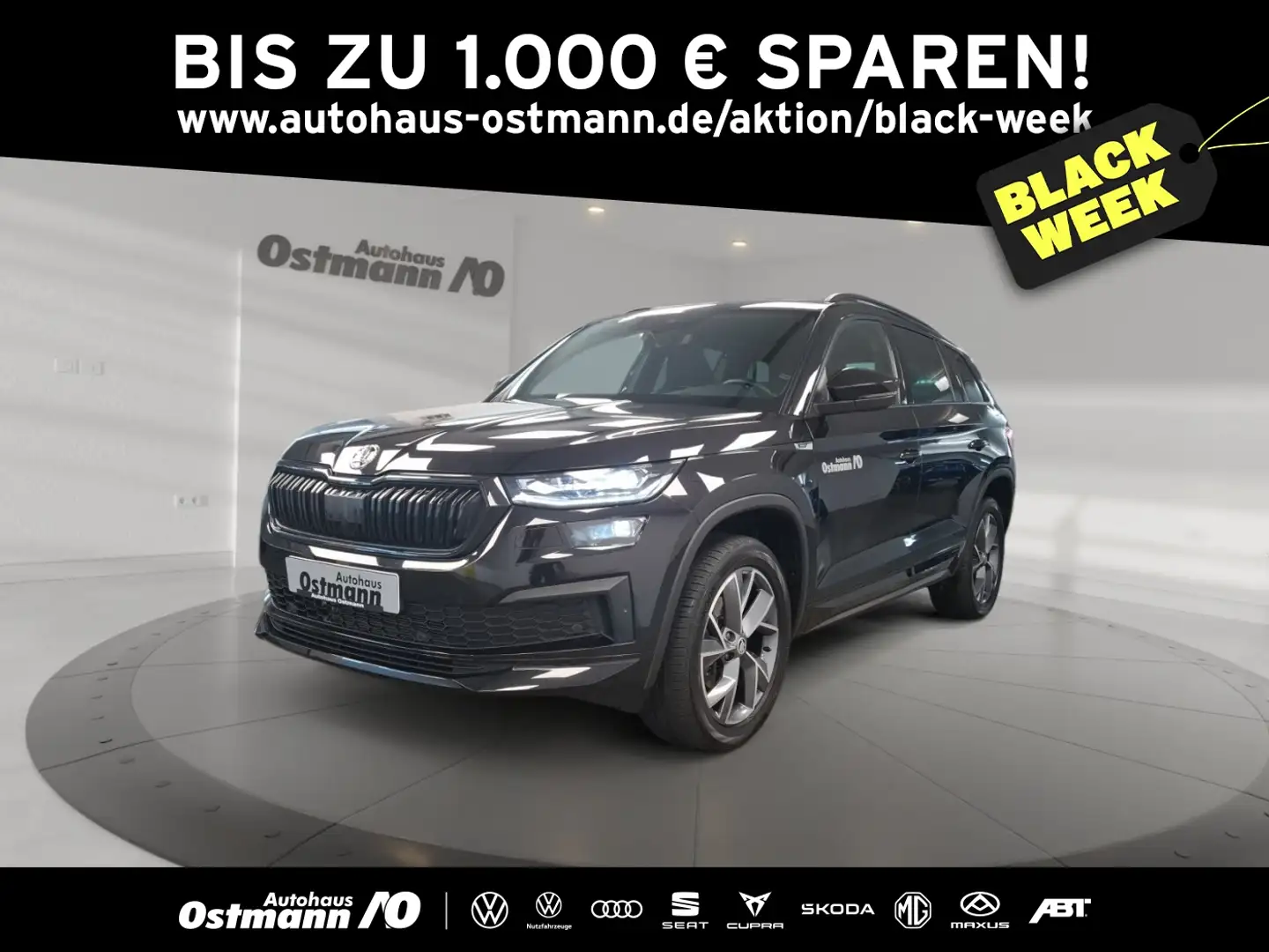 Skoda Kodiaq 2.0 TDI Sportline Matrix 4xSHZ AHK RFK PAN Schwarz - 1