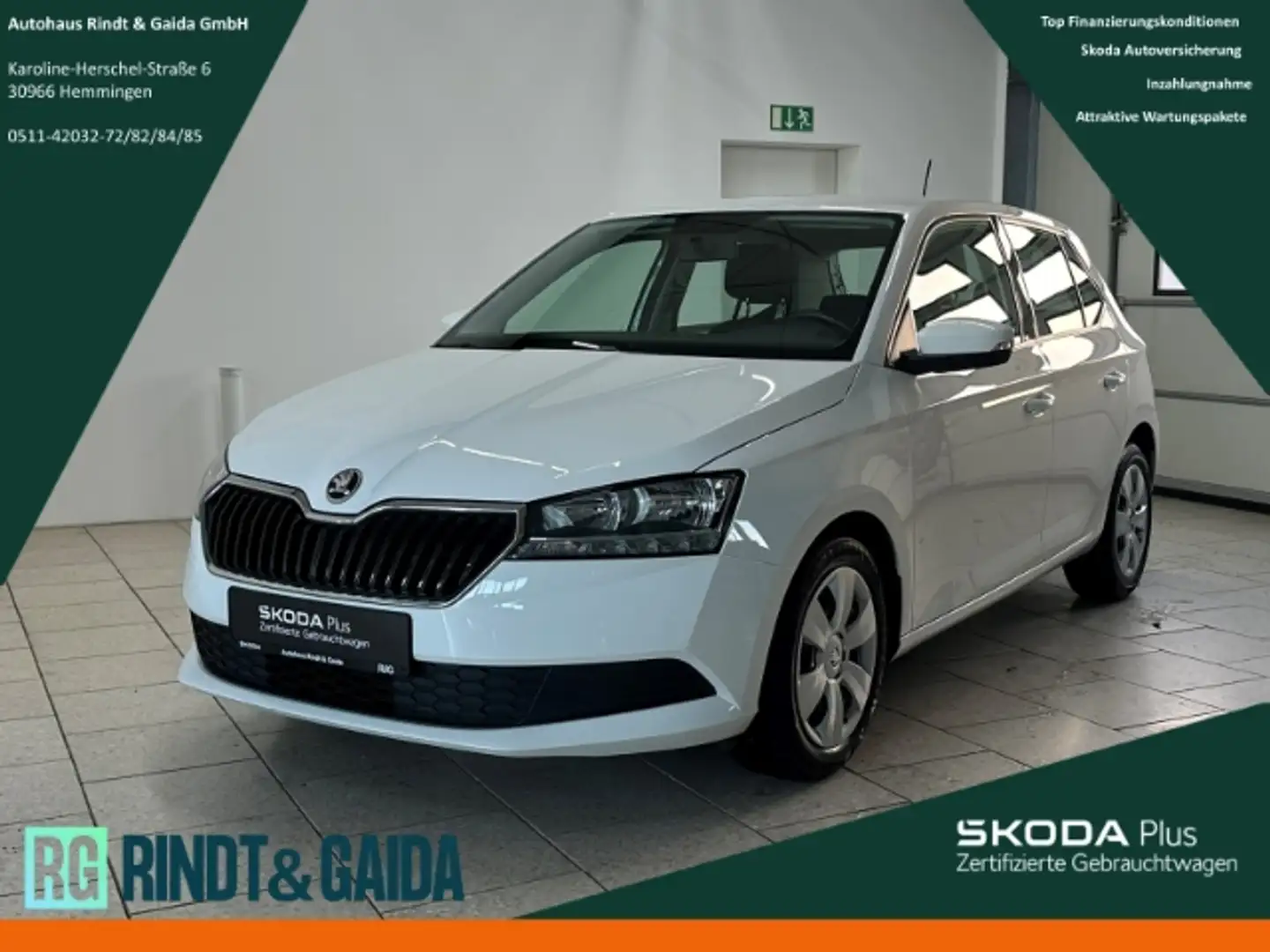 Skoda Fabia 1.0 MPI Active SHZ Klima PDC Freisprech Weiß - 1