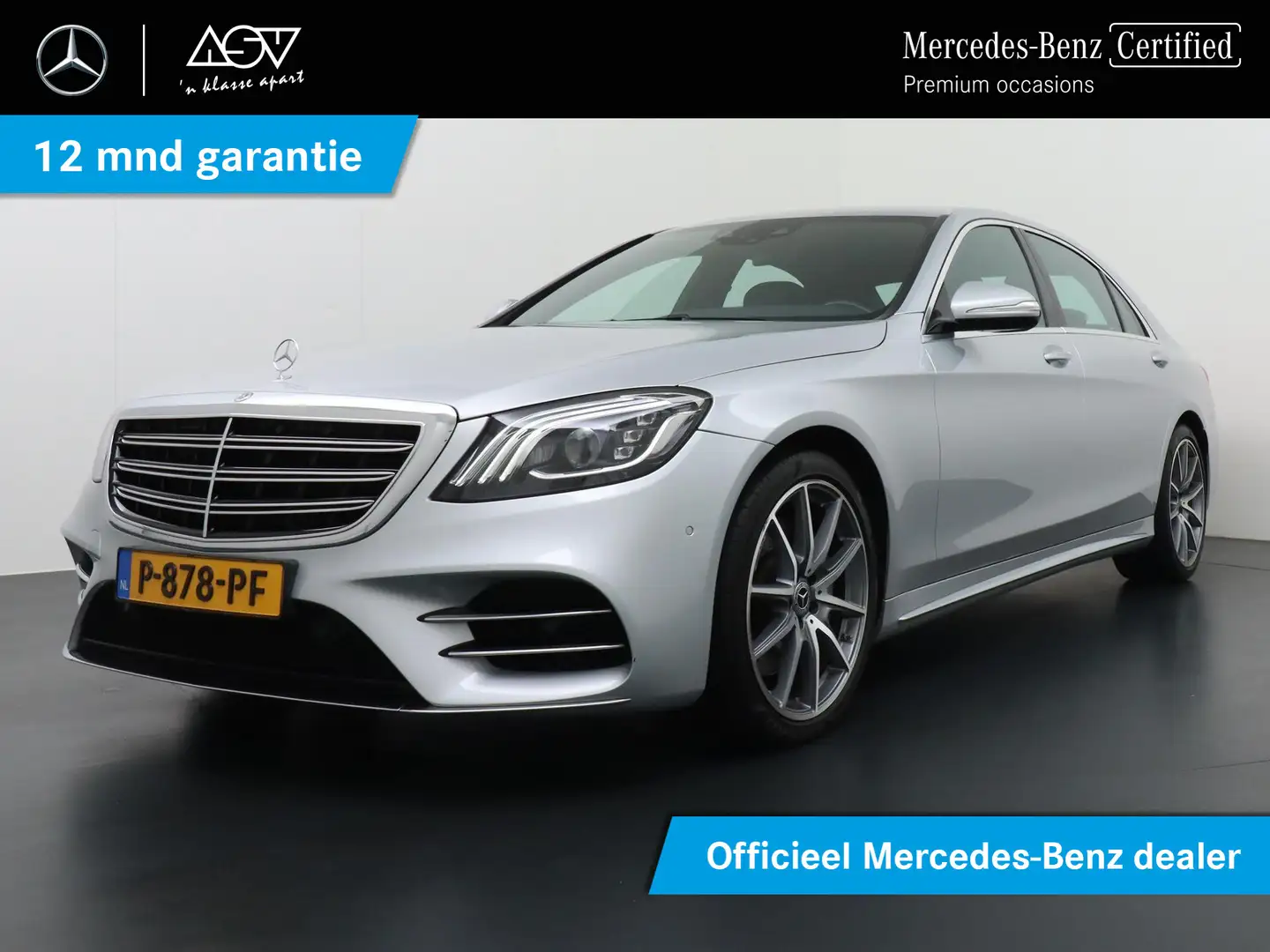 Mercedes-Benz S 350 d 4Matic AMG Lang | Sfeerverlichting | Nappa leder Grijs - 1