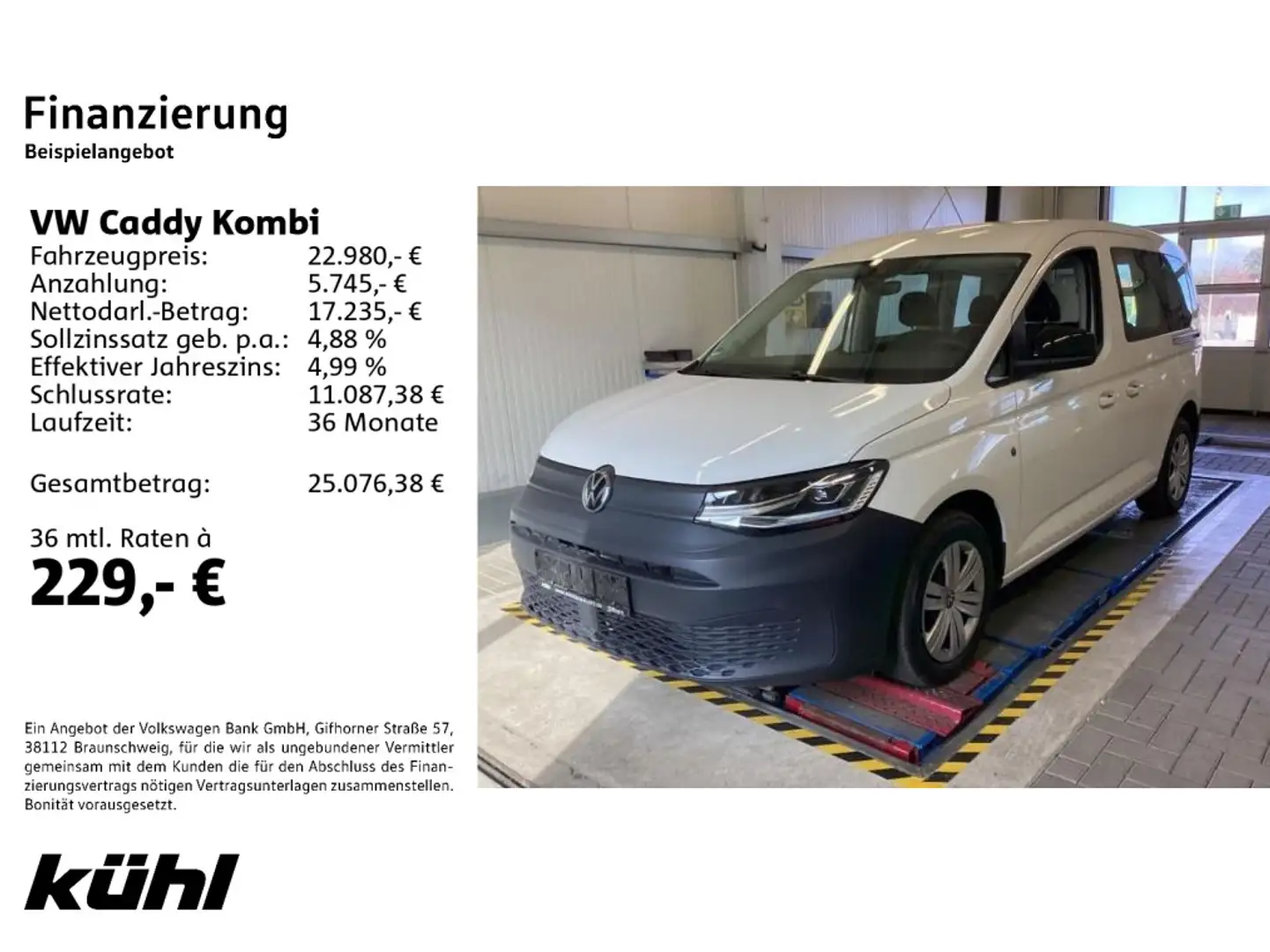 Volkswagen Caddy 1.5 TSI Basis LED/AHK Weiß - 2