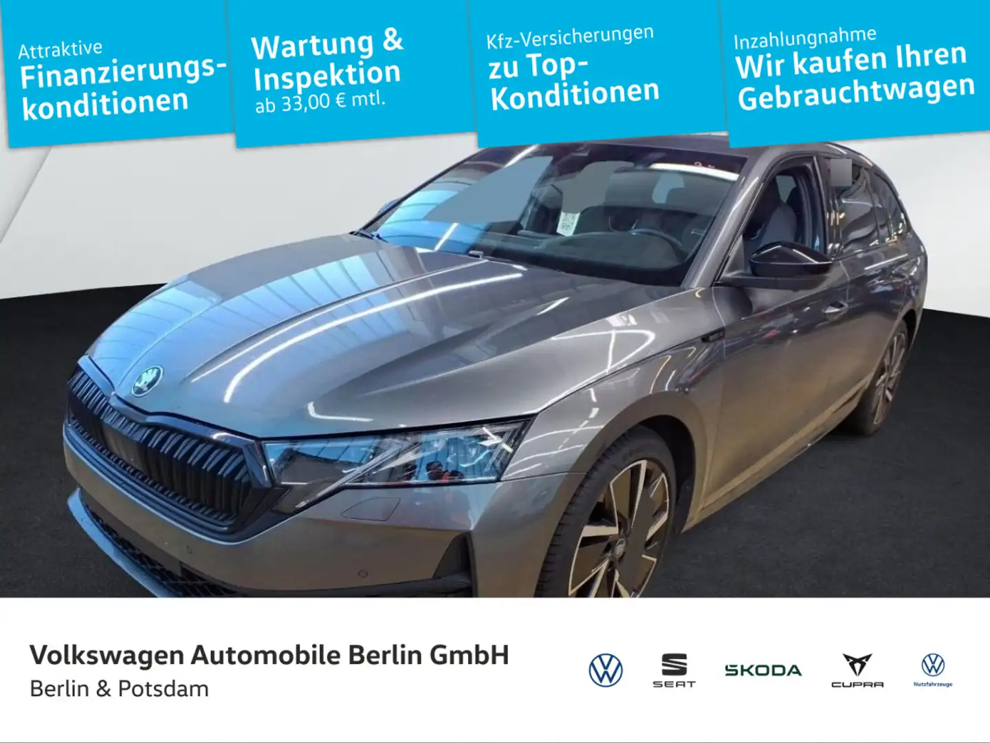 Skoda Octavia Combi 2.0TDI DSG SportLine NAVI AHK LED Grau - 1