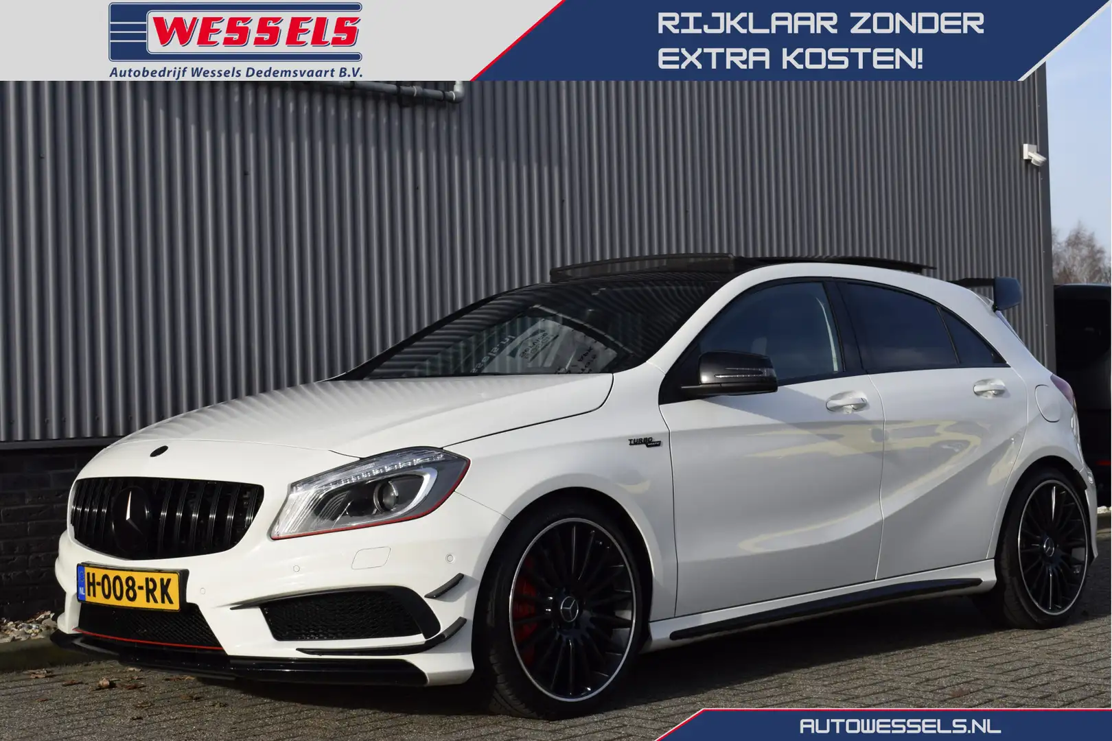 Mercedes-Benz A 45 AMG 4MATIC 450PK, Panorama, Cruise, Camera, PDC, Stoel Wit - 1