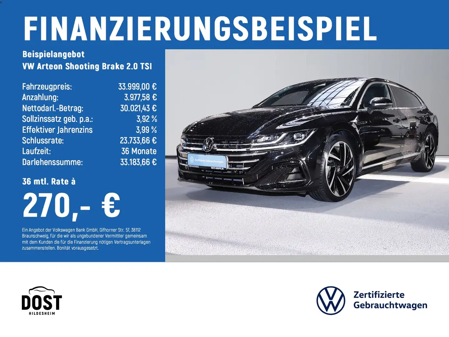 Volkswagen Arteon Shooting Brake 2.0 TSI R-Line AHK+PANO Zwart - 2