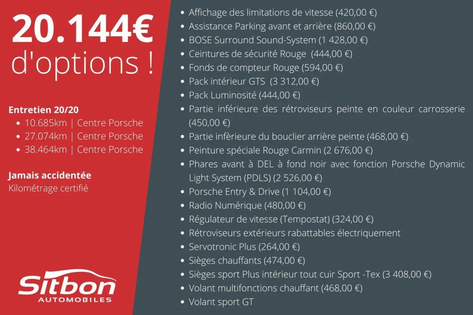Porsche 991 991 Phase 2 Carrera 4 GTS Cabriolet Rouge Carmin % Rouge - 2