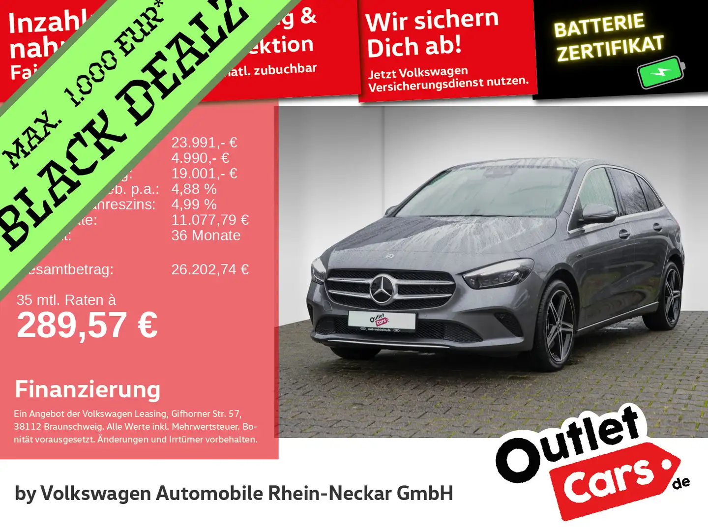 Mercedes-Benz B 250 B250 e MB LED Business und High End Paket uvm Grün - 1