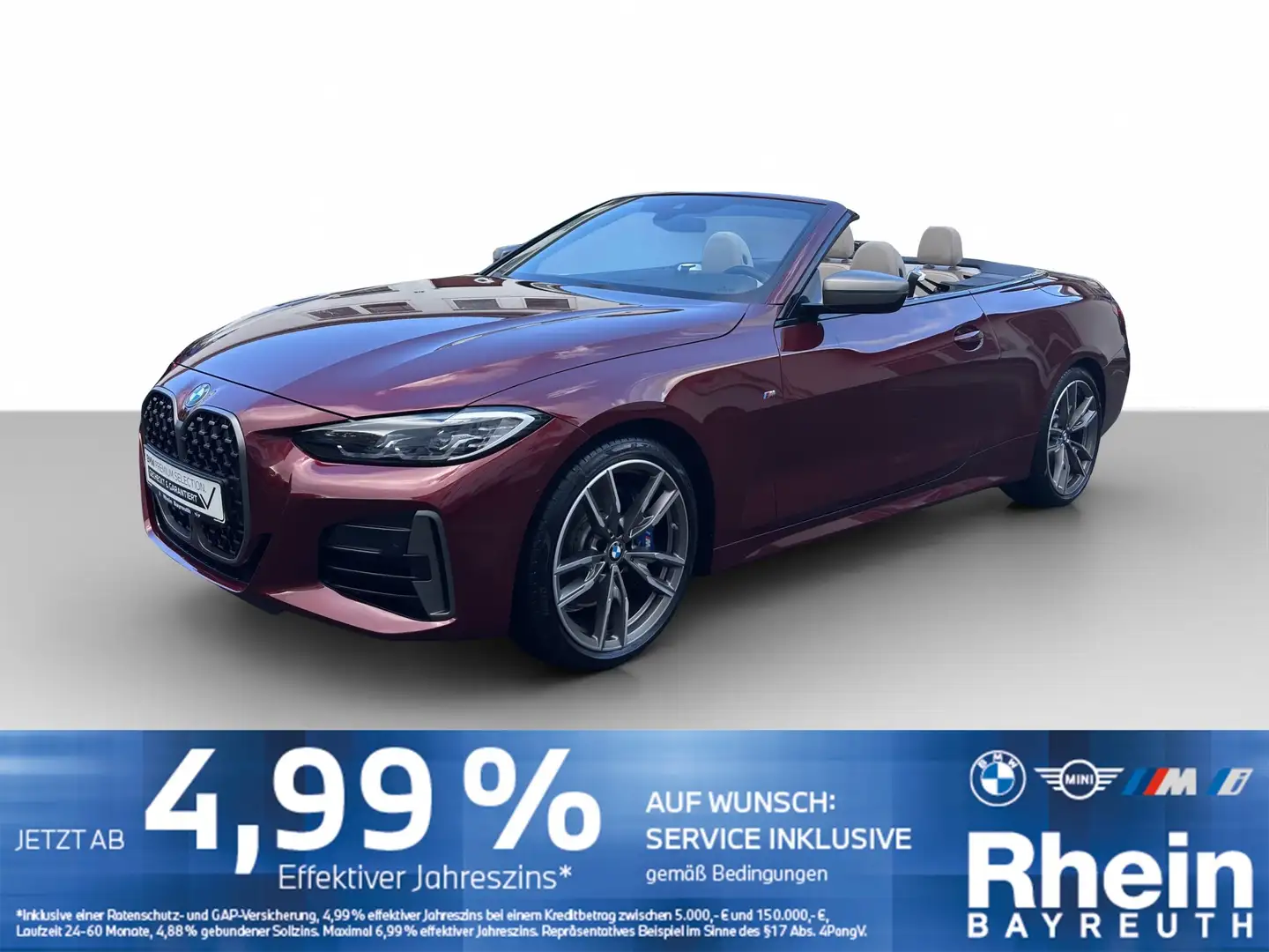 BMW 440 Mi xDrive Cabrio Navi LED Parkass DrivingAss Navi Rouge - 1