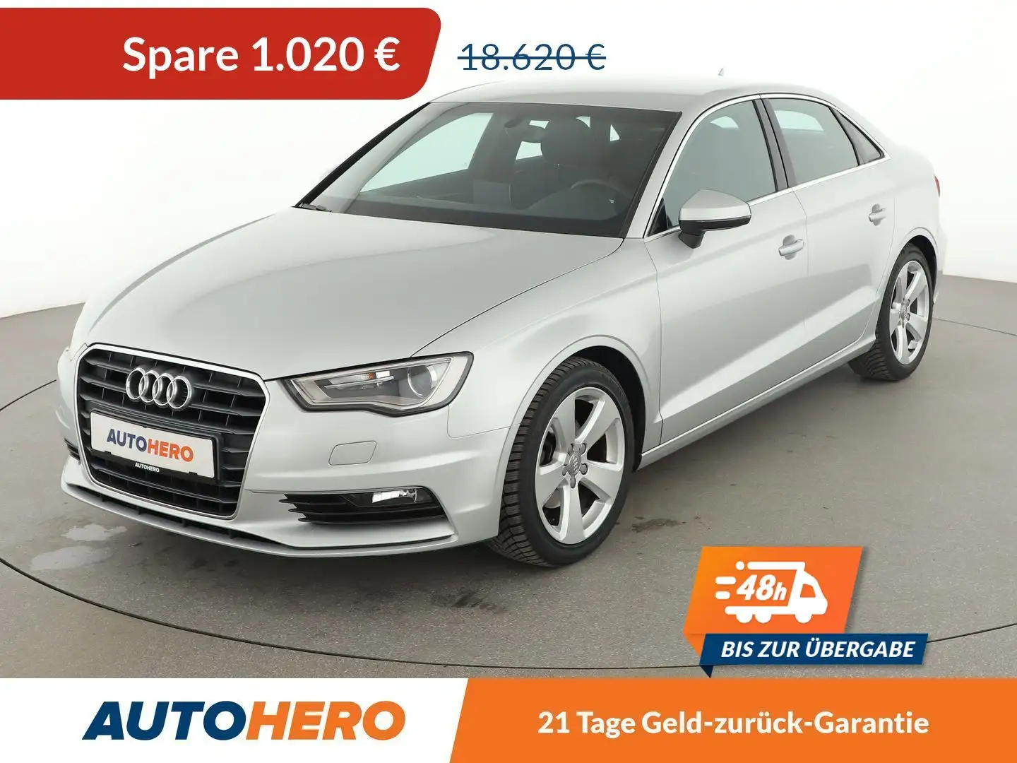 Audi A3 1.4 TFSI Ambition Aut.*TEMPO*XENON*PDC*SHZ* Silber - 1