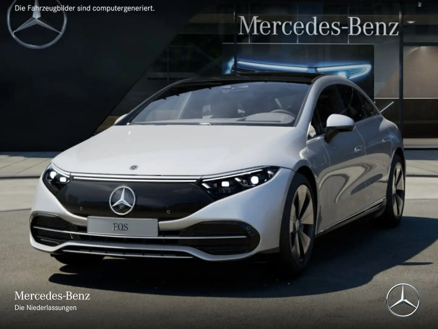 Mercedes-Benz EQS 580 4MATIC Fahrass Airmat Pano Burmester HUD Silber - 2