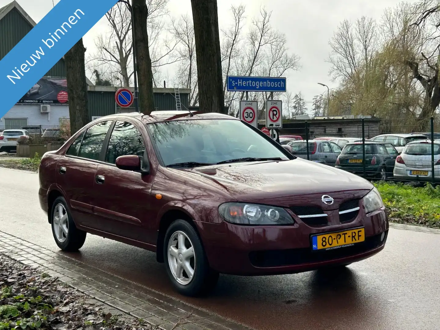 Nissan Almera 1.8 Acenta AIRCO!LAGE KM!SEDAN!KOOPJE! Czerwony - 1