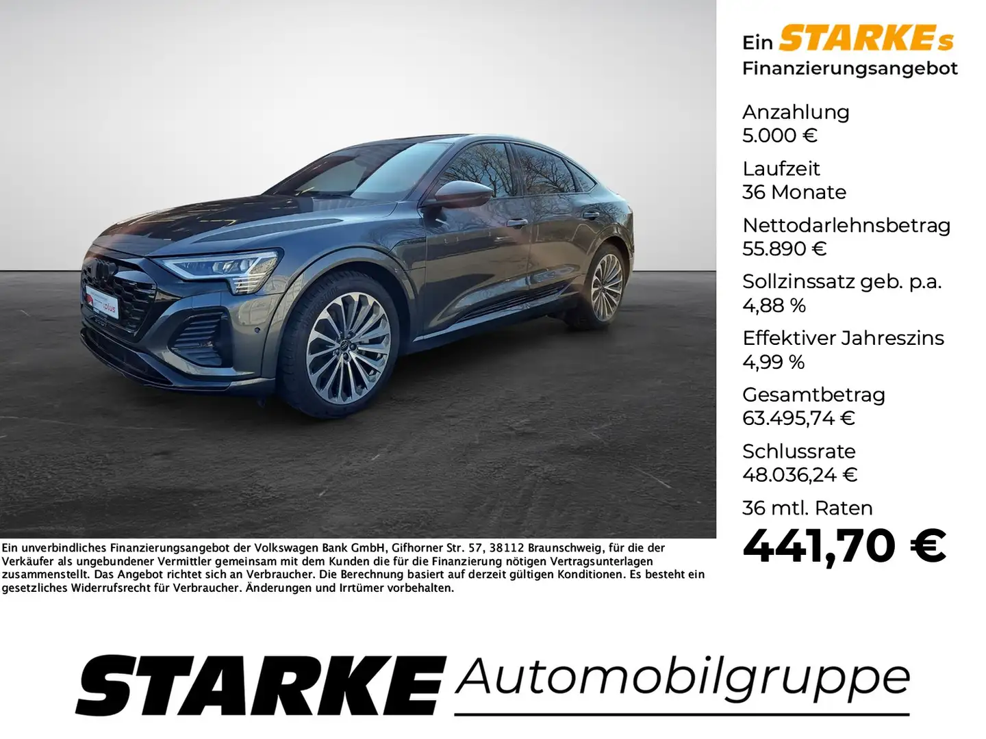 Audi Q8 e-tron Sportback 55 quattro S line Assistenzpaket Plus... Gris - 1