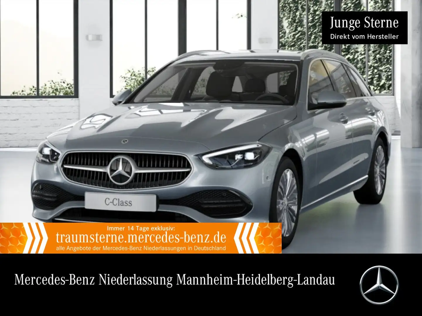 Mercedes-Benz C 180 T AVANTG+LED+KAMERA+TOTW+KEYLESS+9G Silber - 1