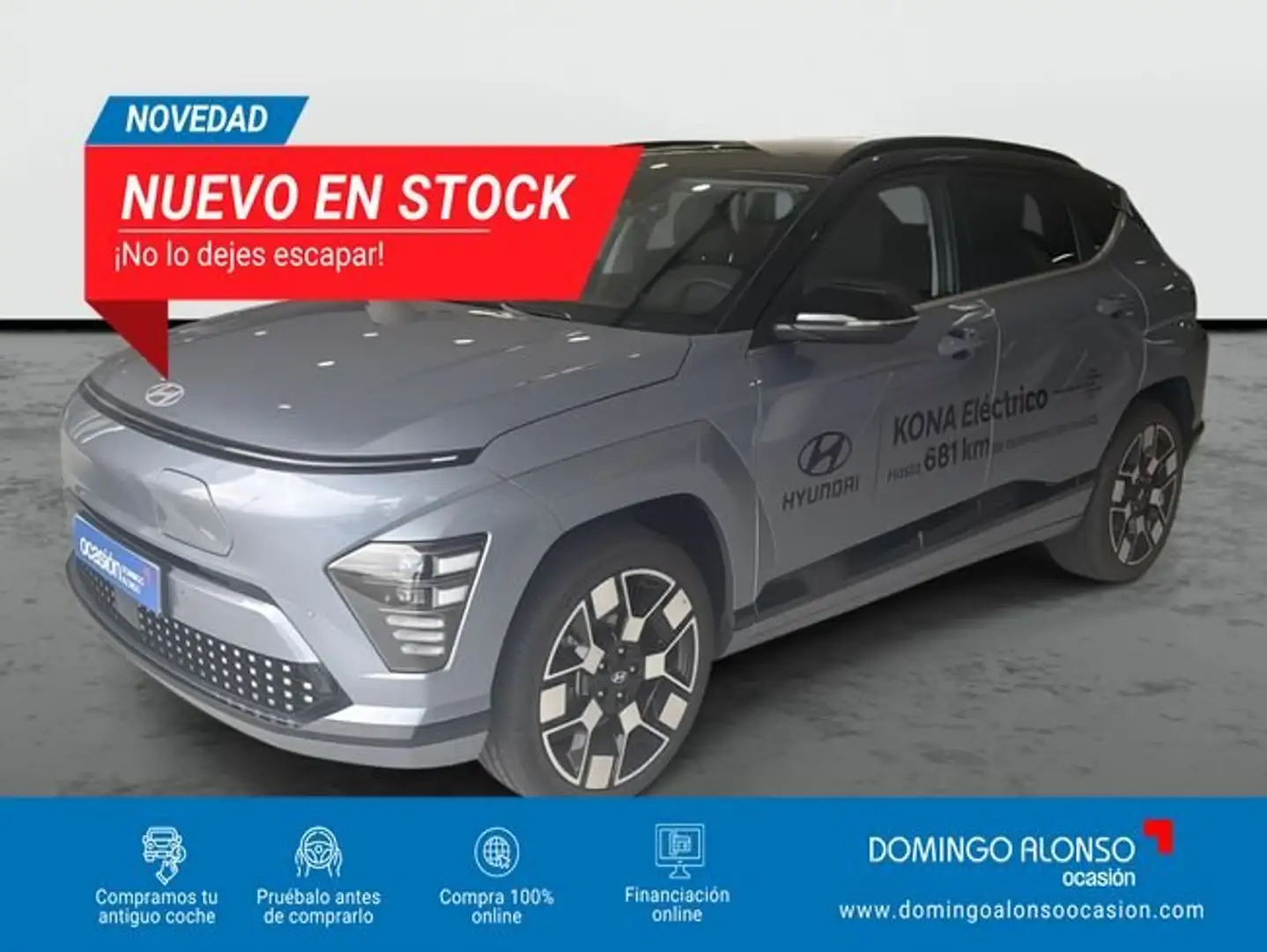 Hyundai KONA Nuevo Eléctrico 160 kW (218 CV) Blackline 19" MY Azul - 1